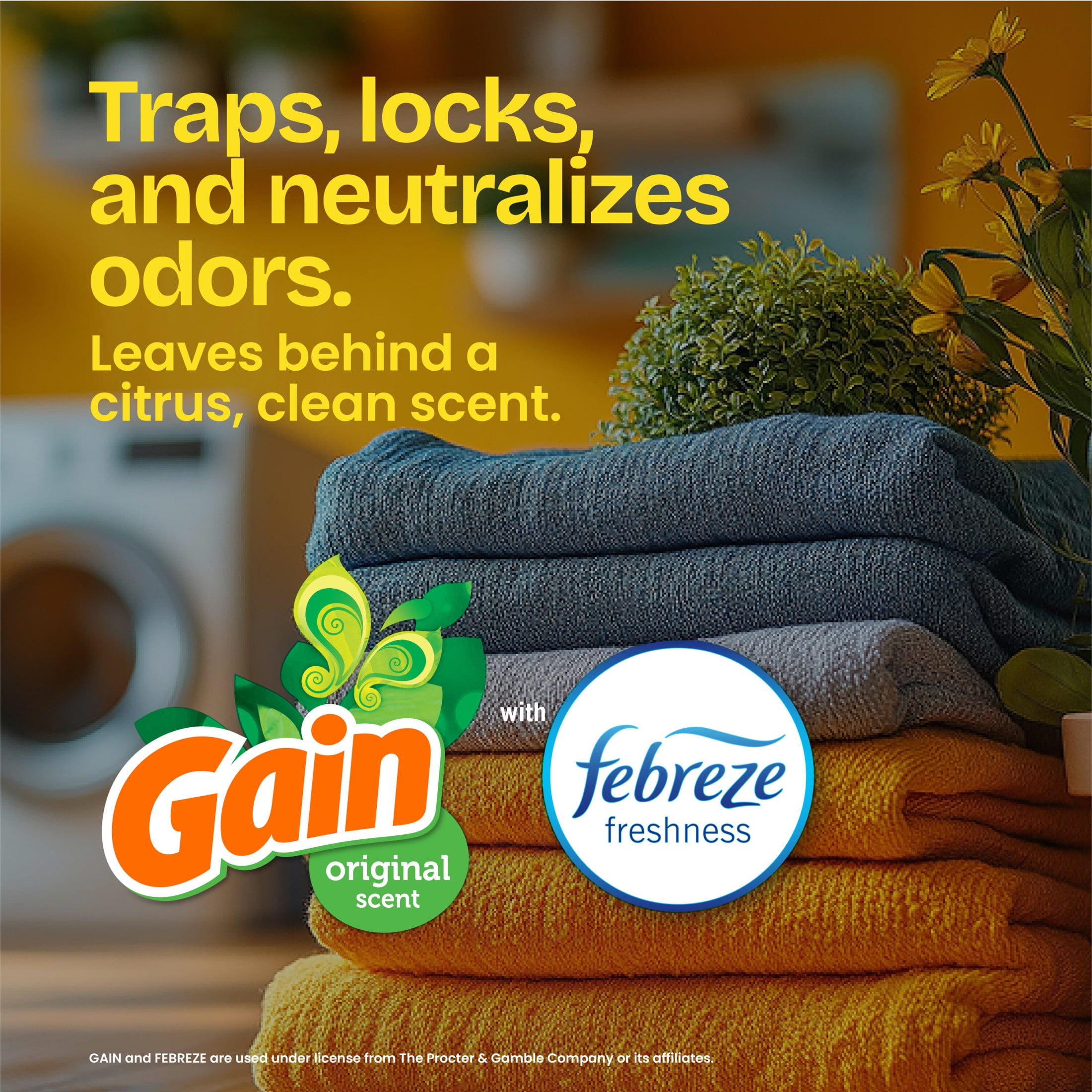 Glad Small Trash Bags with Quick-Tie Flaps, Gain Original Scent with Febreze Freshness (4 Gallon, 40 Count) rweiv