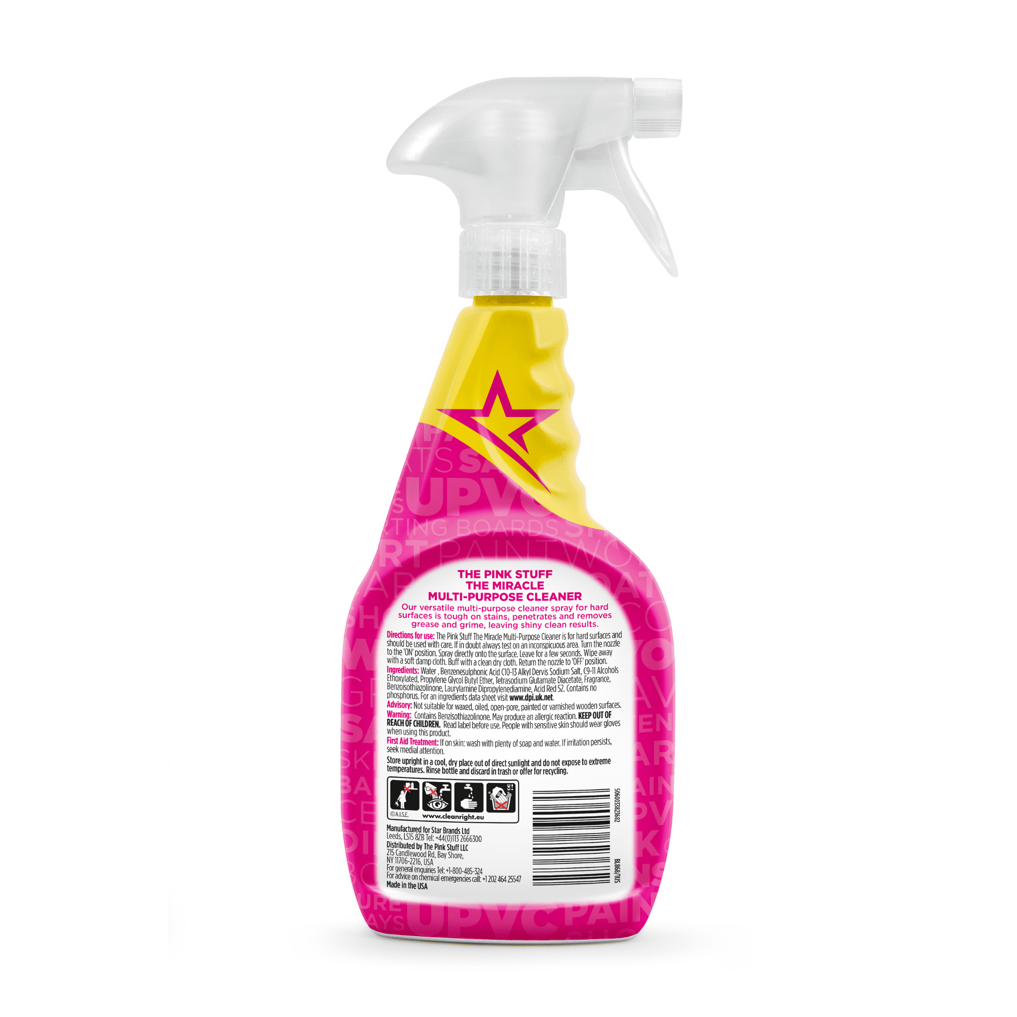The Pink Stuff Multi-Purpose Cleaner Spray, Heavy-Duty Surface Degreaser (Pink, 25.36 fl oz) 1bb56