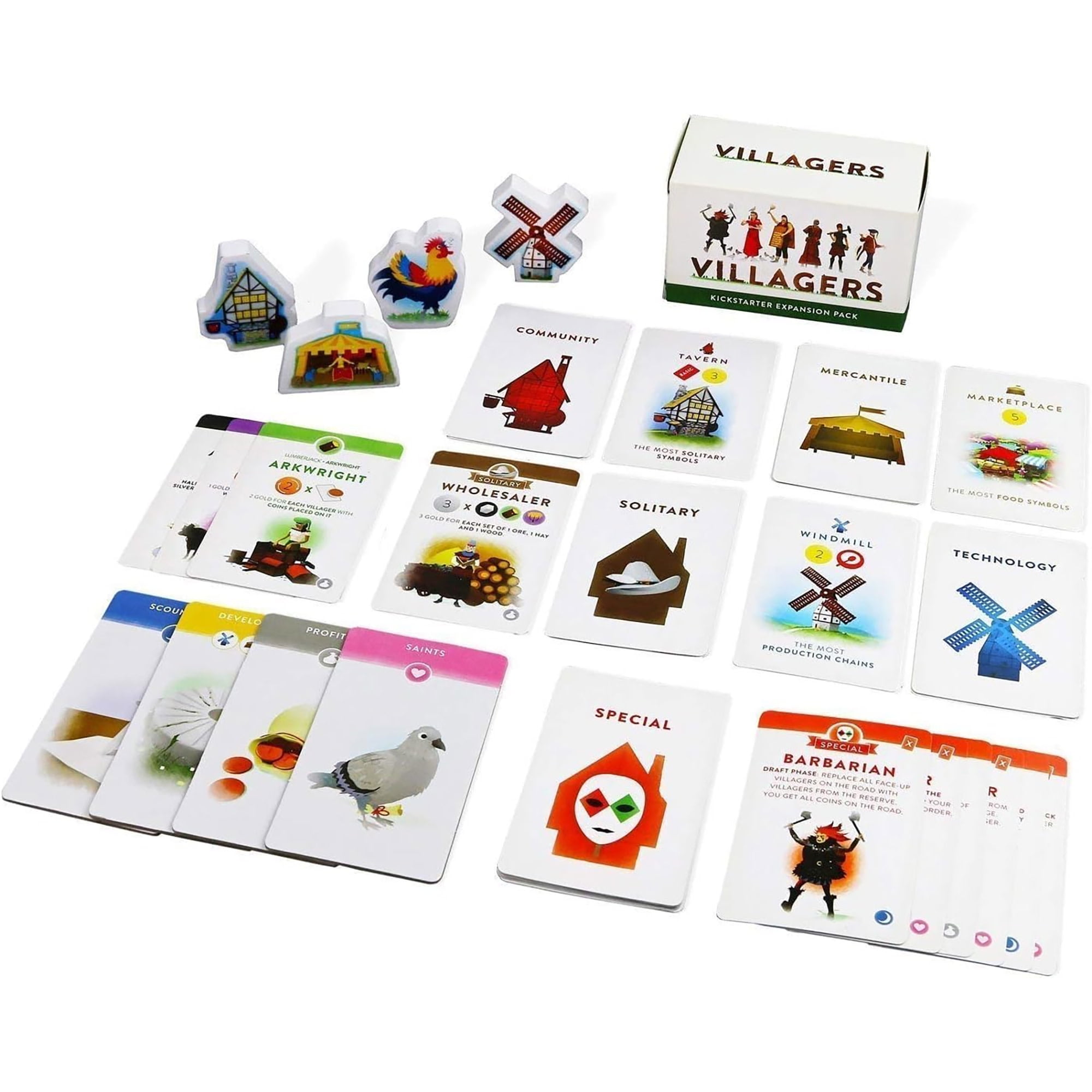 Sinister Fish Games Villagers Expansion Pack Strategy Card Game (Red, 1 Pack) wu2g9