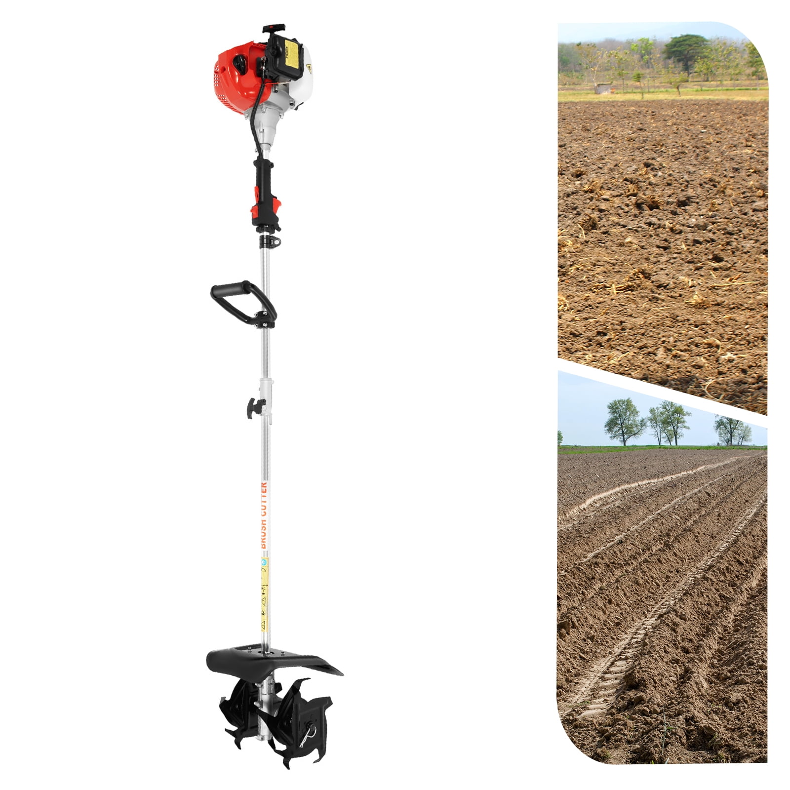 Generic Garden Tiller Cultivator (52CC 2-Stroke Gasoline Powered, 9 in Width) 4by87