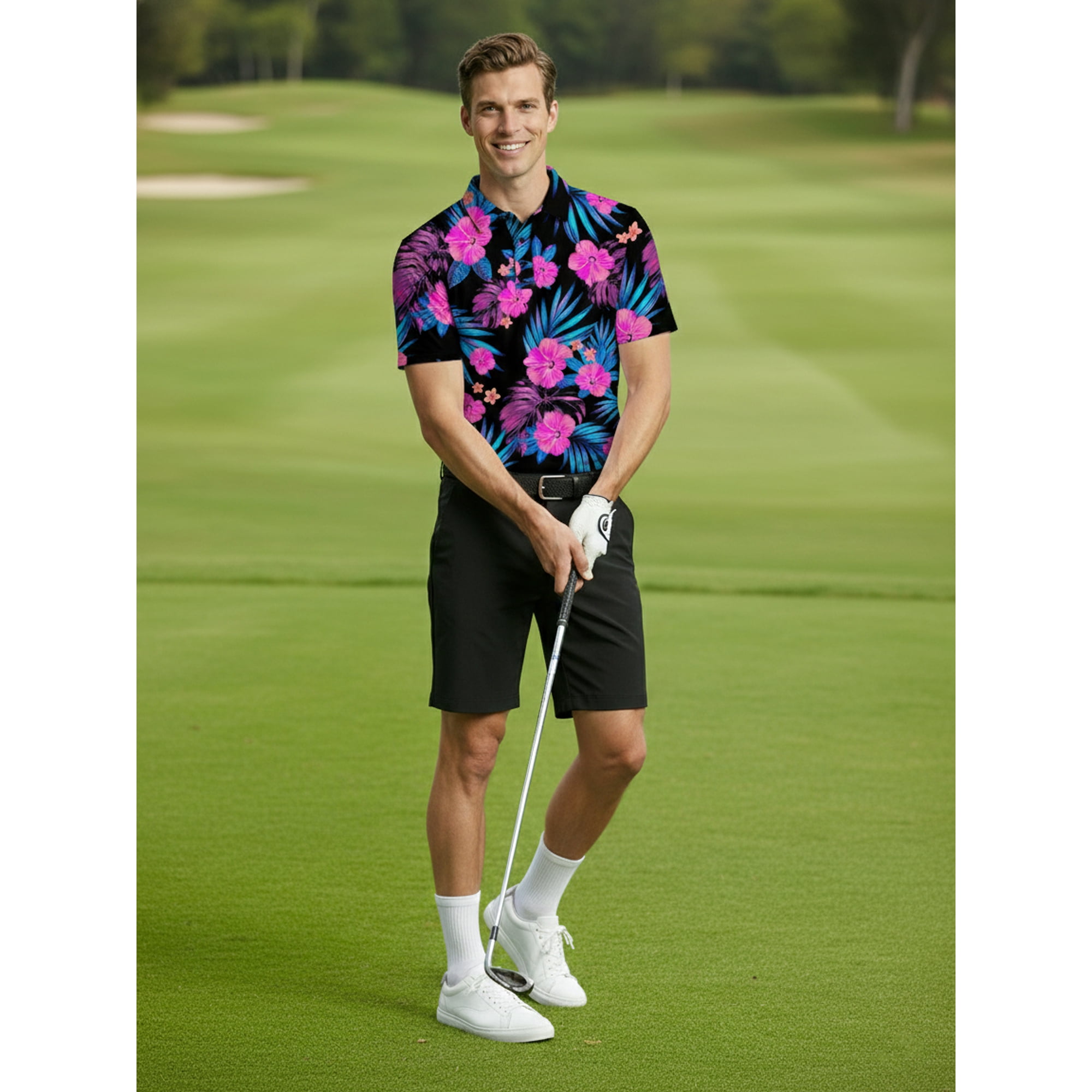 Birdie Bound Men's Novelty Golf Polo Shirt (Black, XS-4XLT) 6q9rn