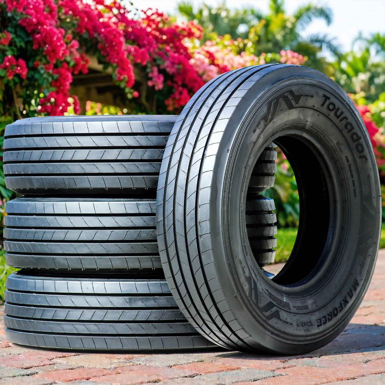 Tourador MaxForce ST02 All Steel Trailer Tire (ST225/75R15, 14 Ply, Load Range G) 6amgb