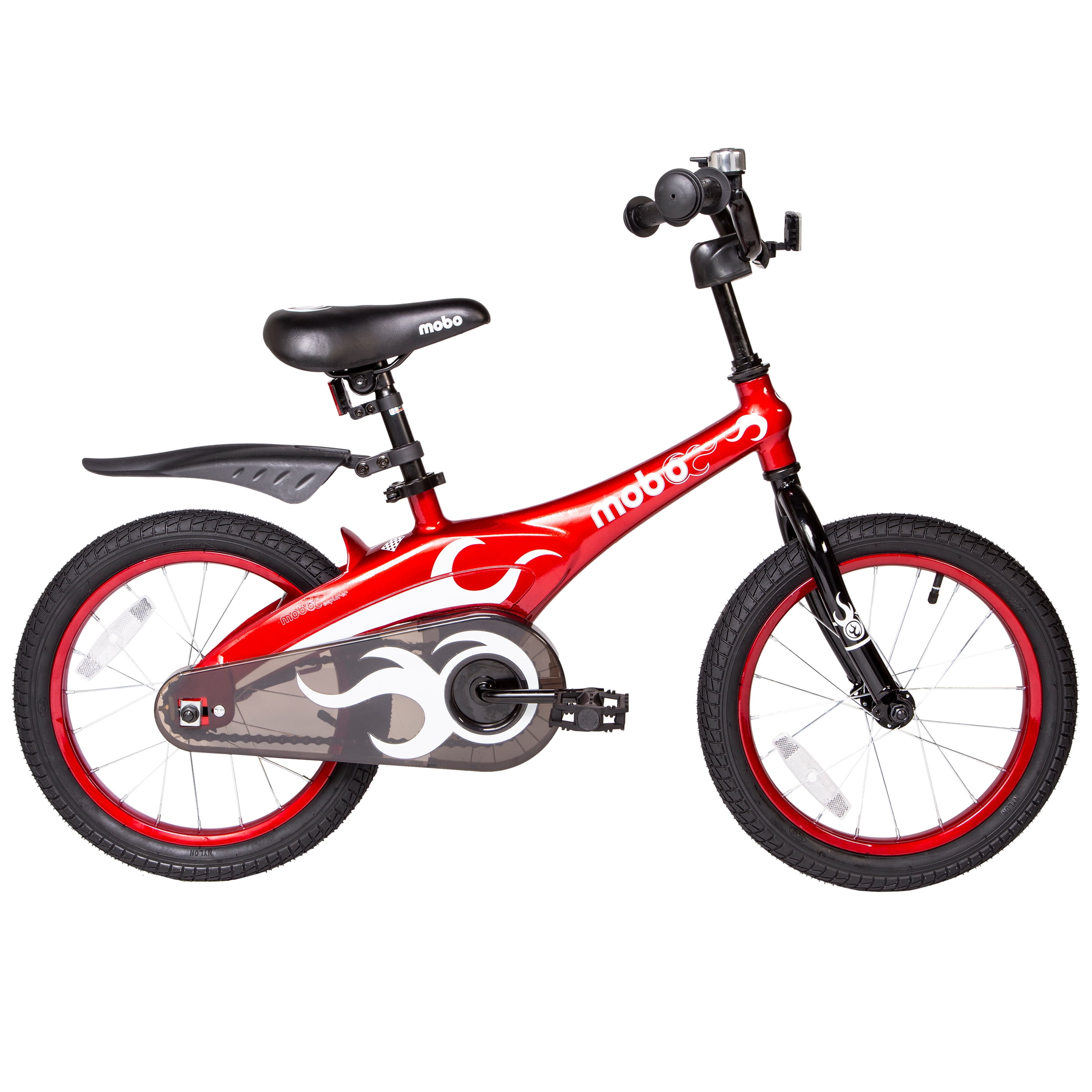 Mobo Lite Kids Bicycle with Training Wheels, Adjustable Handlebars and Seat (Red, 16 in) t54zk