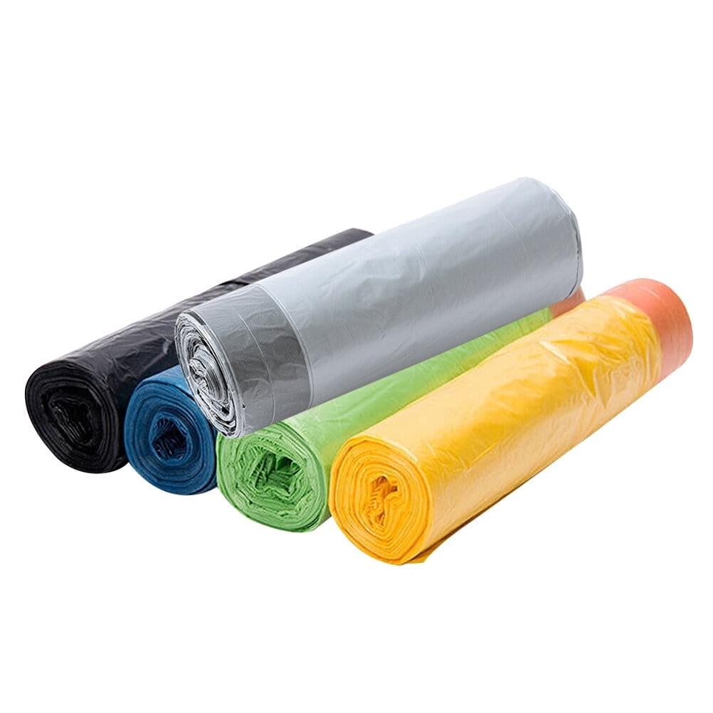 SCHWASO Colored Drawstring Garbage Bags Heavy-Duty Recycling Liners (Mixed Color, 90 Count) btht6