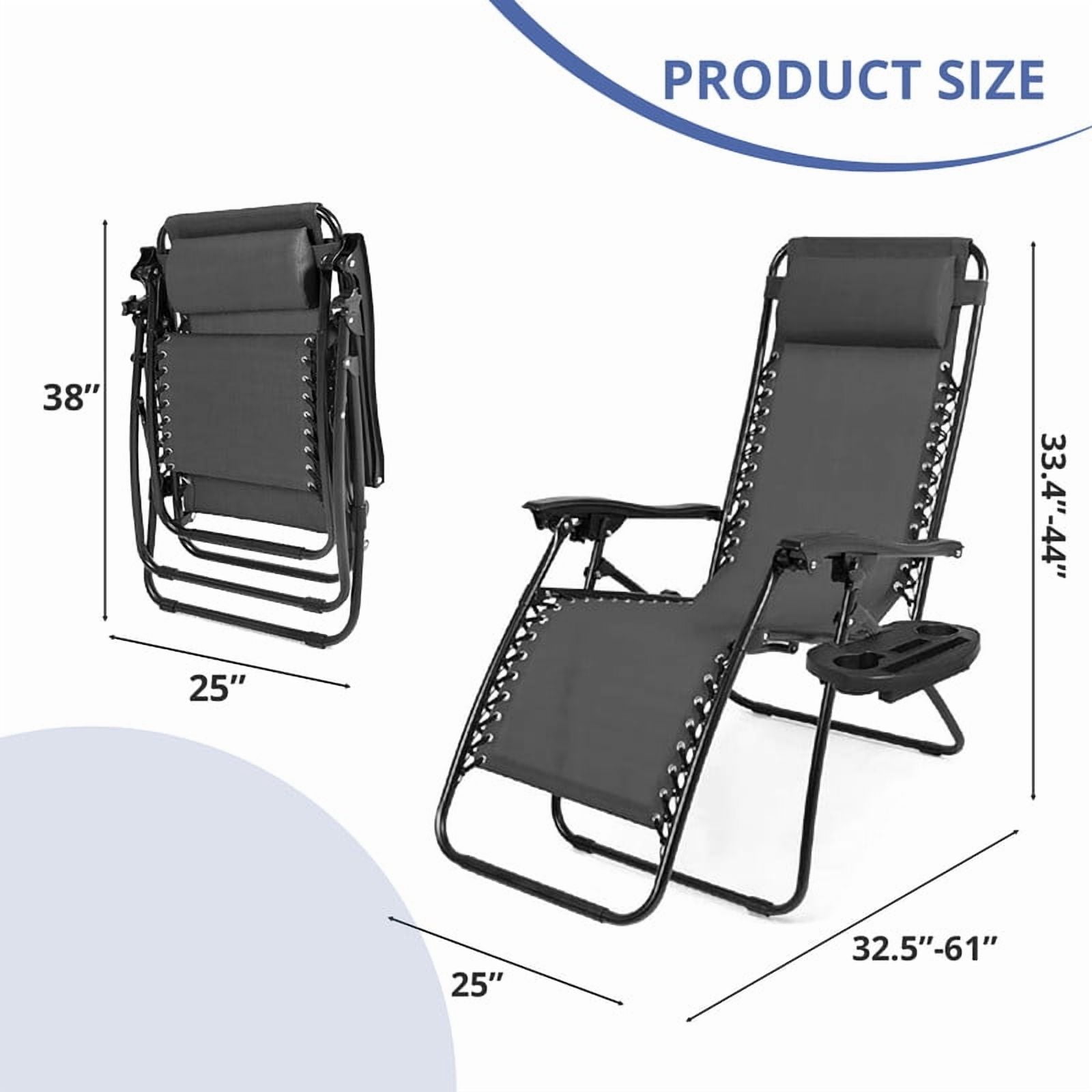 SIMENMAX Zero Gravity Reclining Lounge Chairs (Black, Set of 2) v0p75