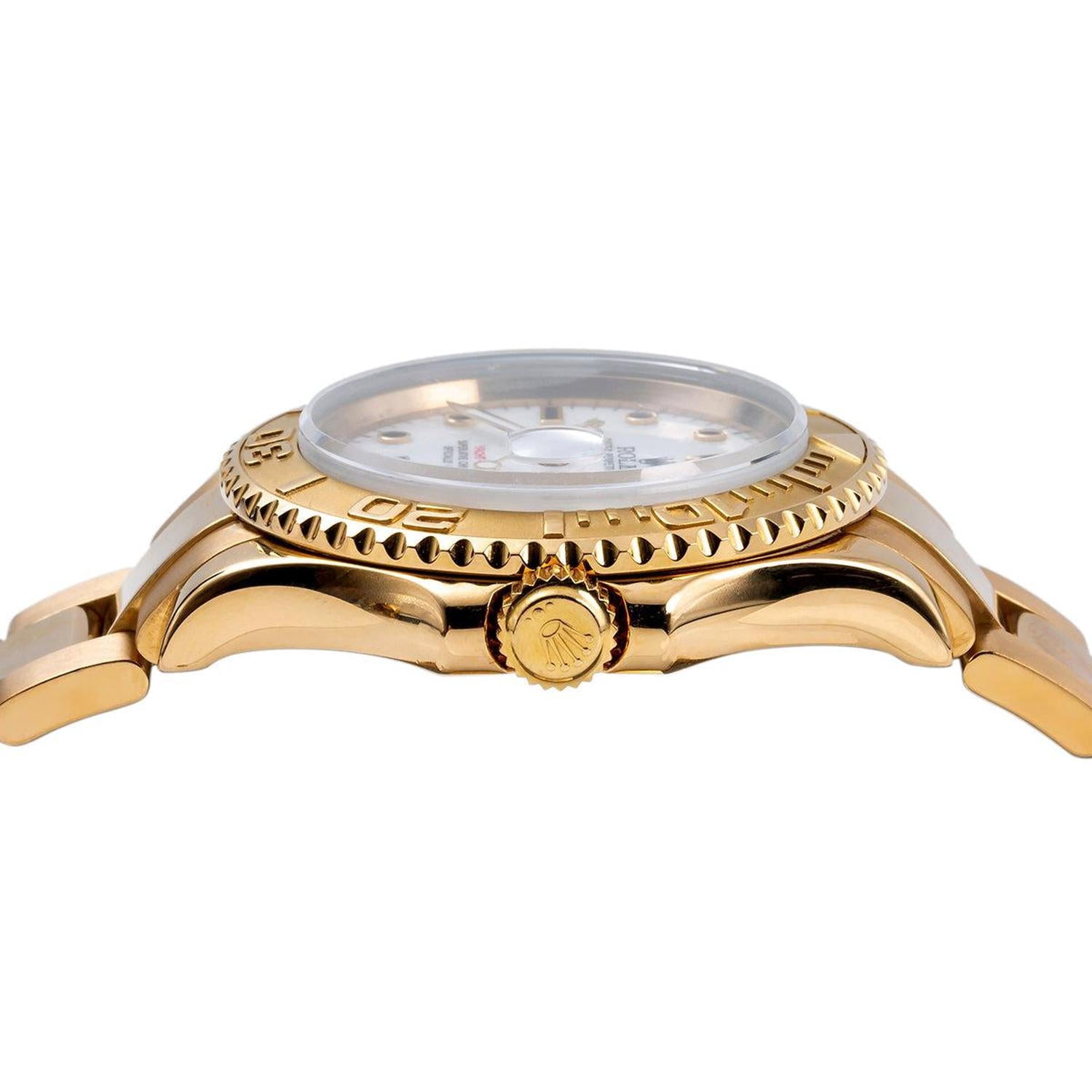 Rolex Yacht-Master 40mm 16628 Luxury Watch White Dial 18K Yellow Gold Oyster Bracelet (40mm) pa4dz