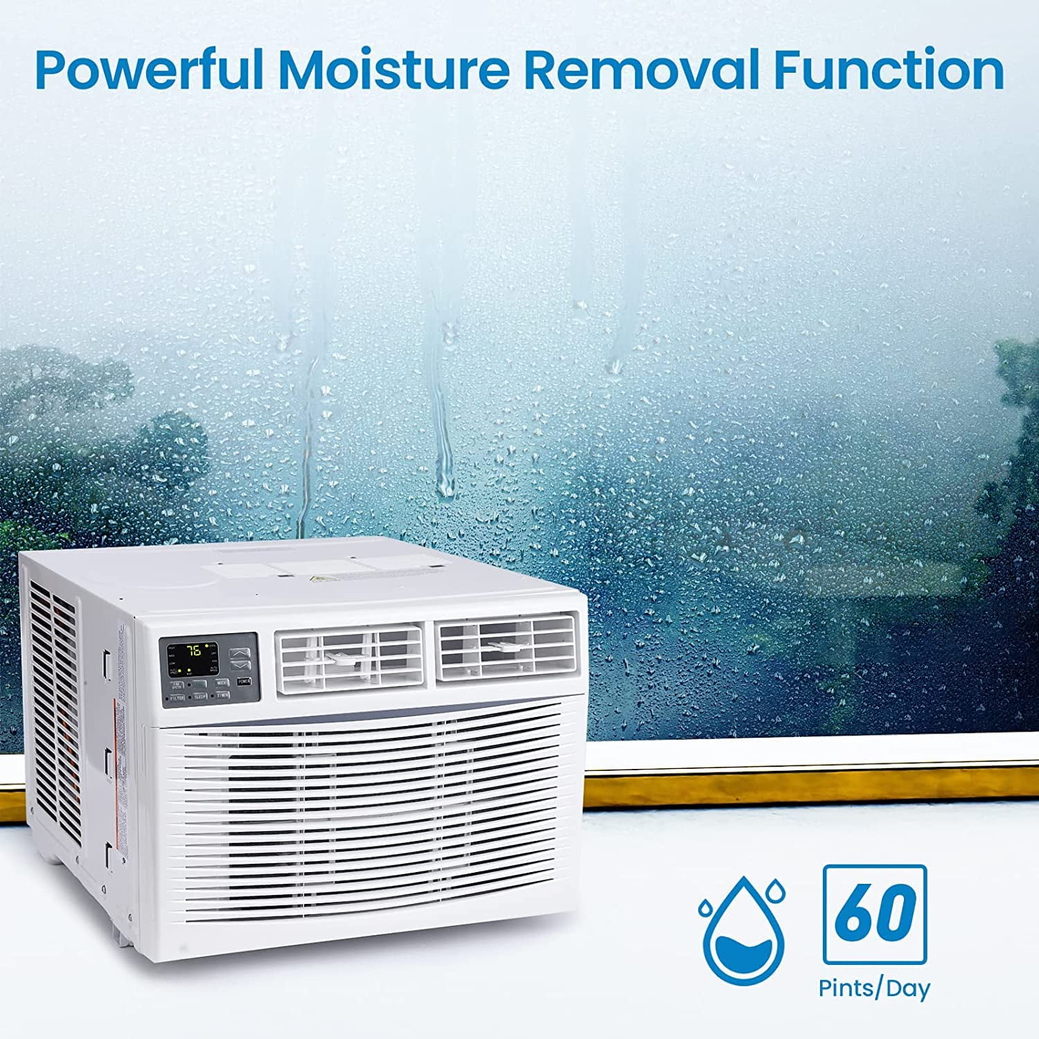 Historyli Go5H 10000 BTU Inverter Window Air Conditioner, Smart App Control Cooling Unit for Rooms up to 400 Sq.ft (White, 1 Unit) f3azv