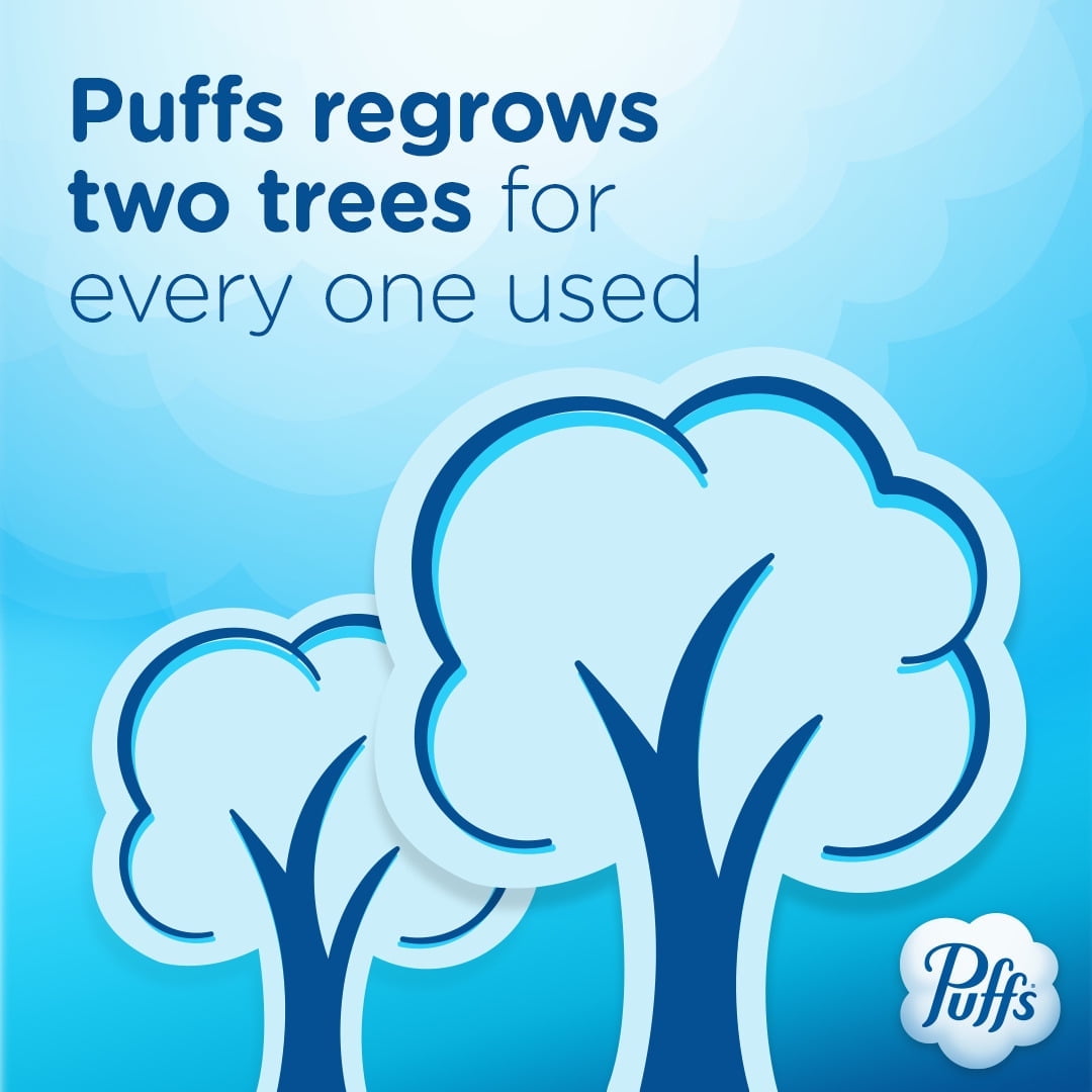 Puffs Ultra Soft Facial Tissues, Gentle Cushion-Soft Thickness (White, 4 Count, 224 Total Tissues) 5uzs6