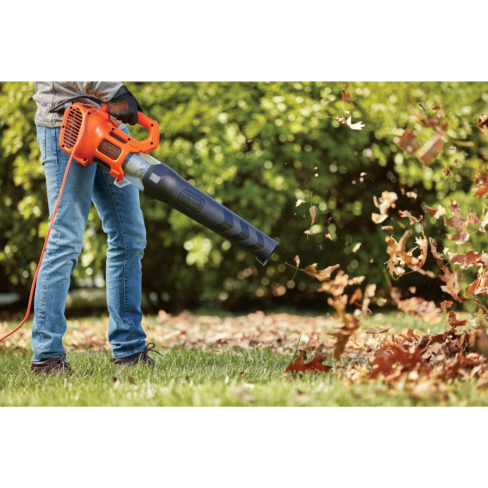 BLACK+DECKER Electric Axial Leaf Blower, 9 Amp High-Performance Yard Cleanup Tool (Black, 140 MPH) 9y9y4