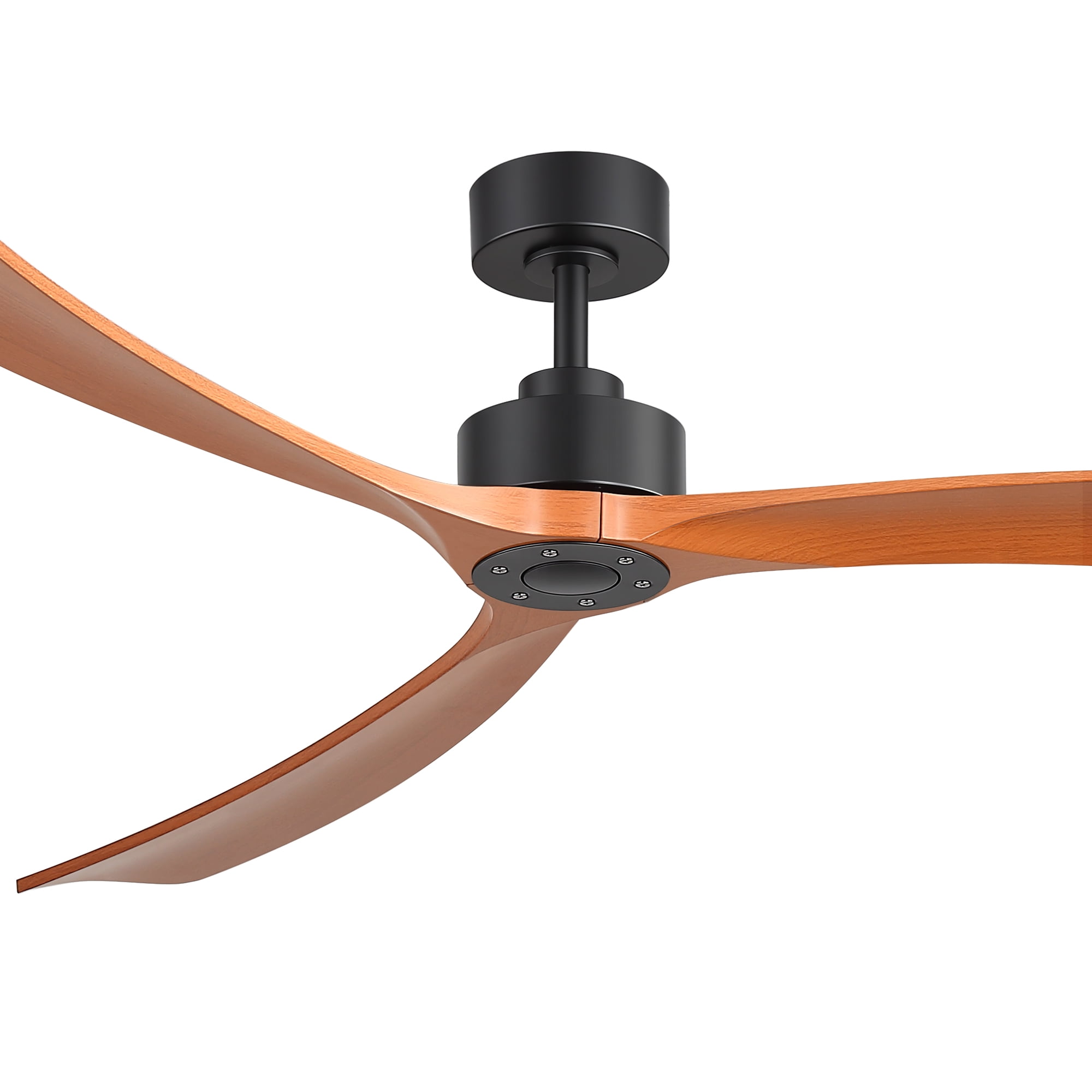 ALKAFY 72 in Ceiling Fan with Remote, Reversible DC Motor, Indoor Outdoor Farmhouse Flush Mount Fan (Walnut, 72 in) 65gby