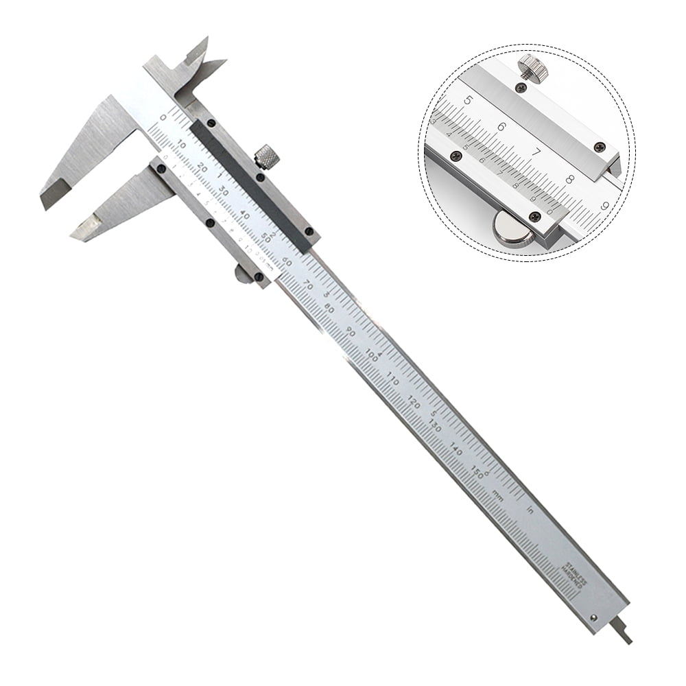 Threns Stainless Steel Vernier Caliper, Precision Measuring Tool for DIY and Jewelry Making (6 in) xf0qf
