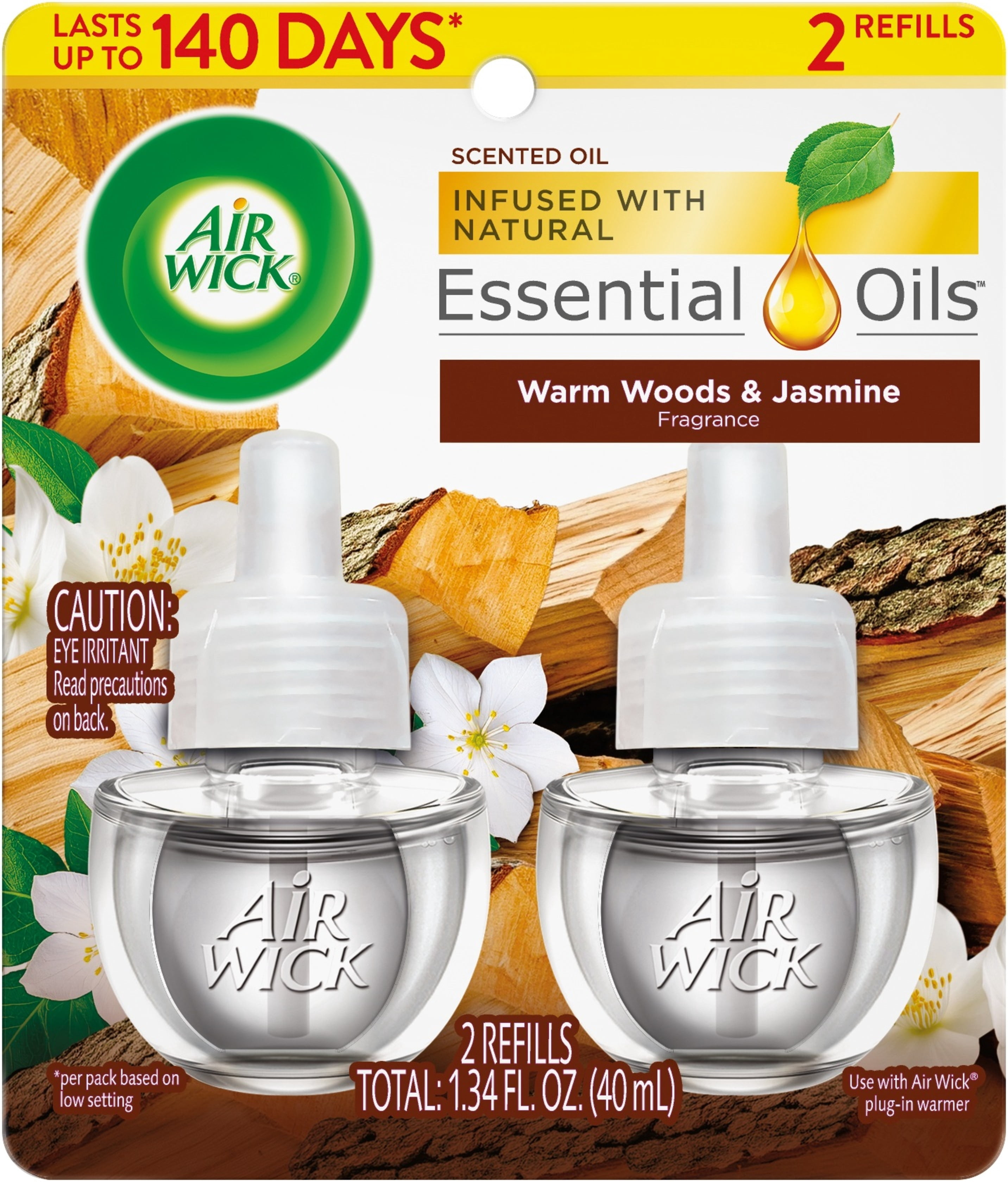 Air Wick Plug-in Scented Oil Air Freshener Refills, Warm Woods and Jasmine (6 Pack, 12 Total Refills) ykvgp