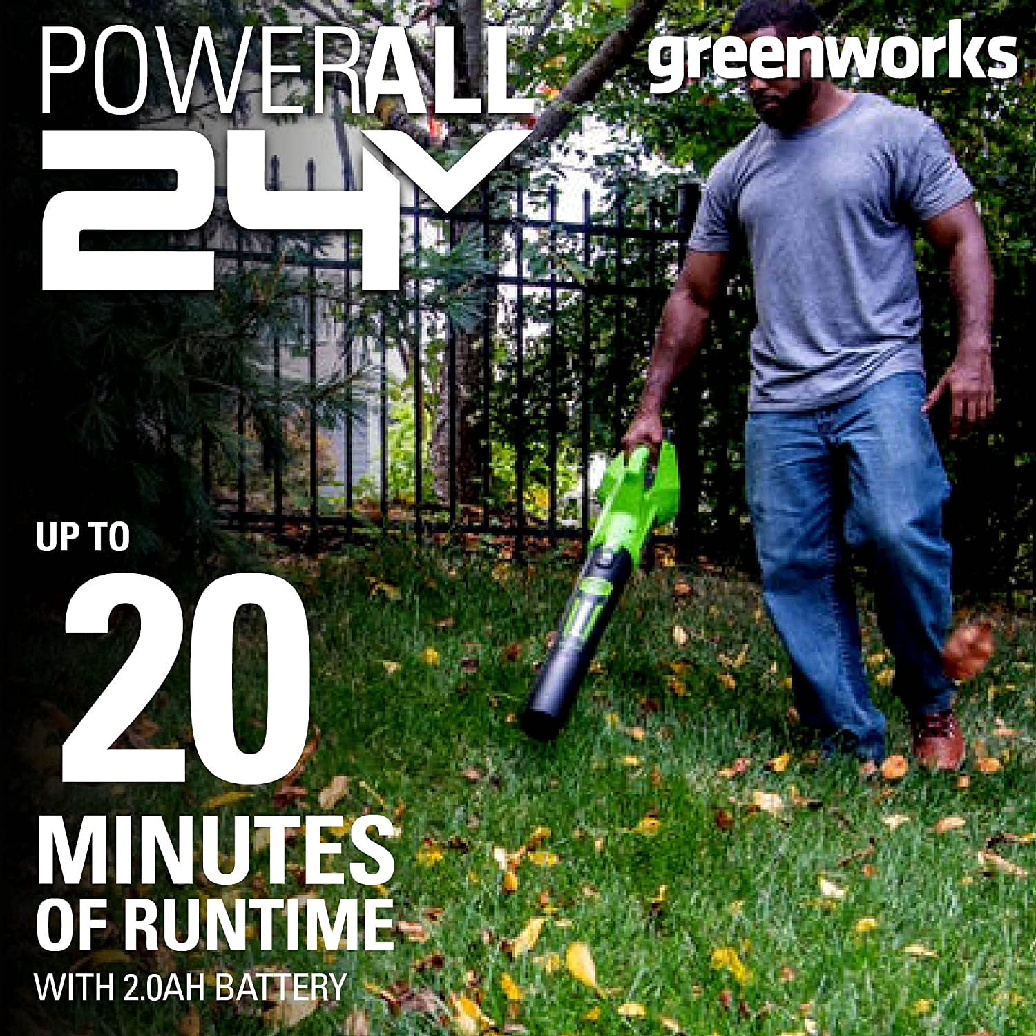 Greenworks 24V 12 in Cordless String Trimmer and Leaf Blower Combo Kit (Green, 2Ah Battery and Charger Included) po016