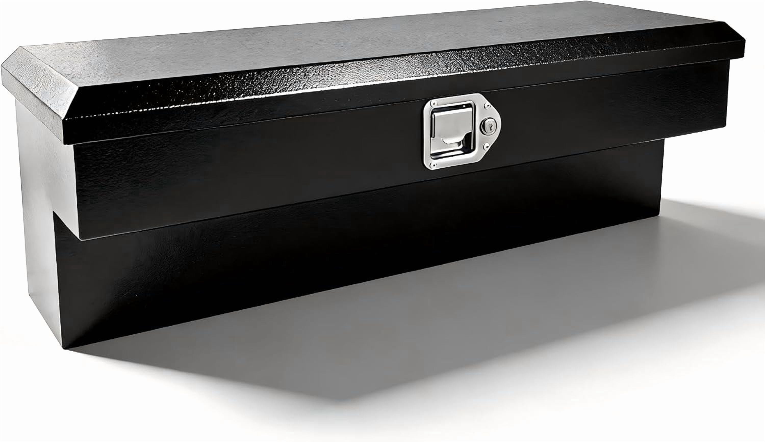 Vigorighter Steel Side Mount Truck Tool Box, Heavy-Duty Pickup Rail Storage with Lock and Keys (Black, 36 in x 12 in x 12.5 in) gq2nt
