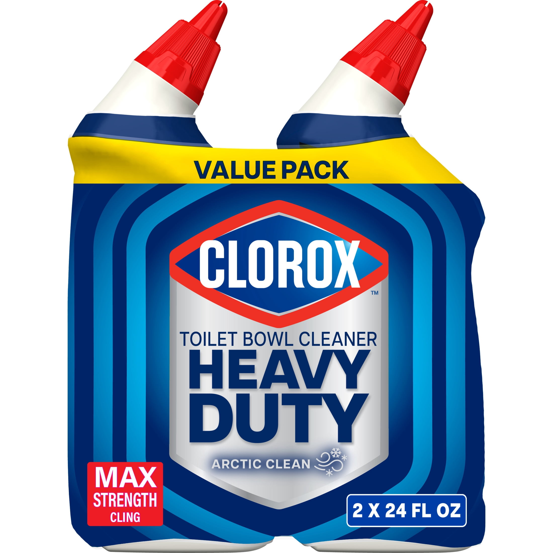 Clorox Toilet Bowl Cleaner Heavy Duty Stain and Ring Remover, Arctic Clean (24 fl oz, Pack of 2) 947l1