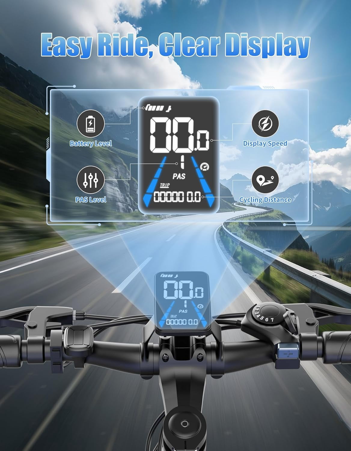 Pikabike Electric Mountain Bike, 1500W Motor Off-Road E-Bike for Adults, 48V 12Ah Removable Battery (Black, 26 in) q29jp
