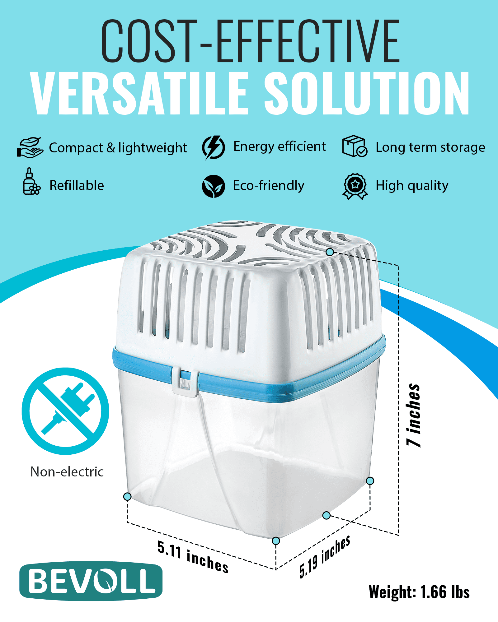 Bevoll Moisture Absorber Dehumidifier Pack (Odor Eliminator for Home Basement Bathroom Closet, 8 Pack, 17.6 oz) ikhxd
