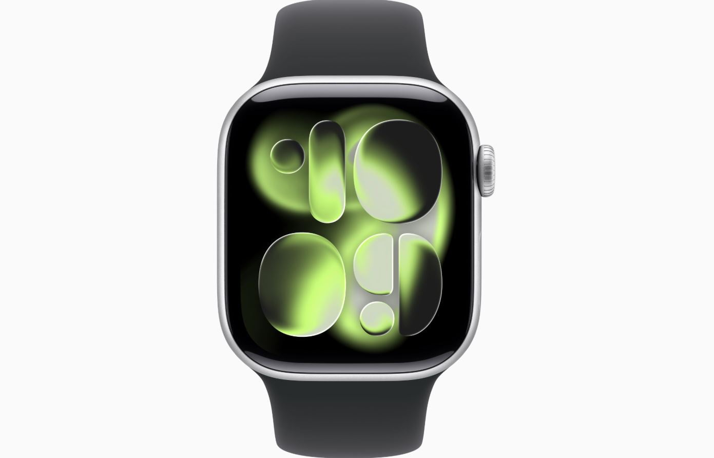 Apple Watch Series 11 GPS + Cellular (Silver Aluminum Case, Black Sport Band, 46mm) nwl0m
