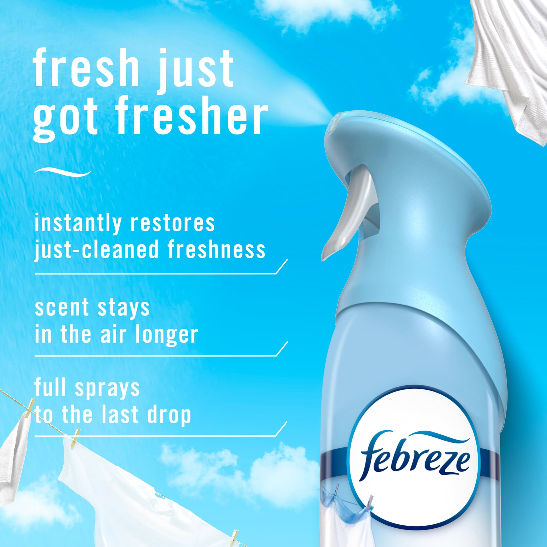 Febreze Air Mist Air Freshener Spray, Linen & Sky Scent (8.1 oz, 2 Count) dubji