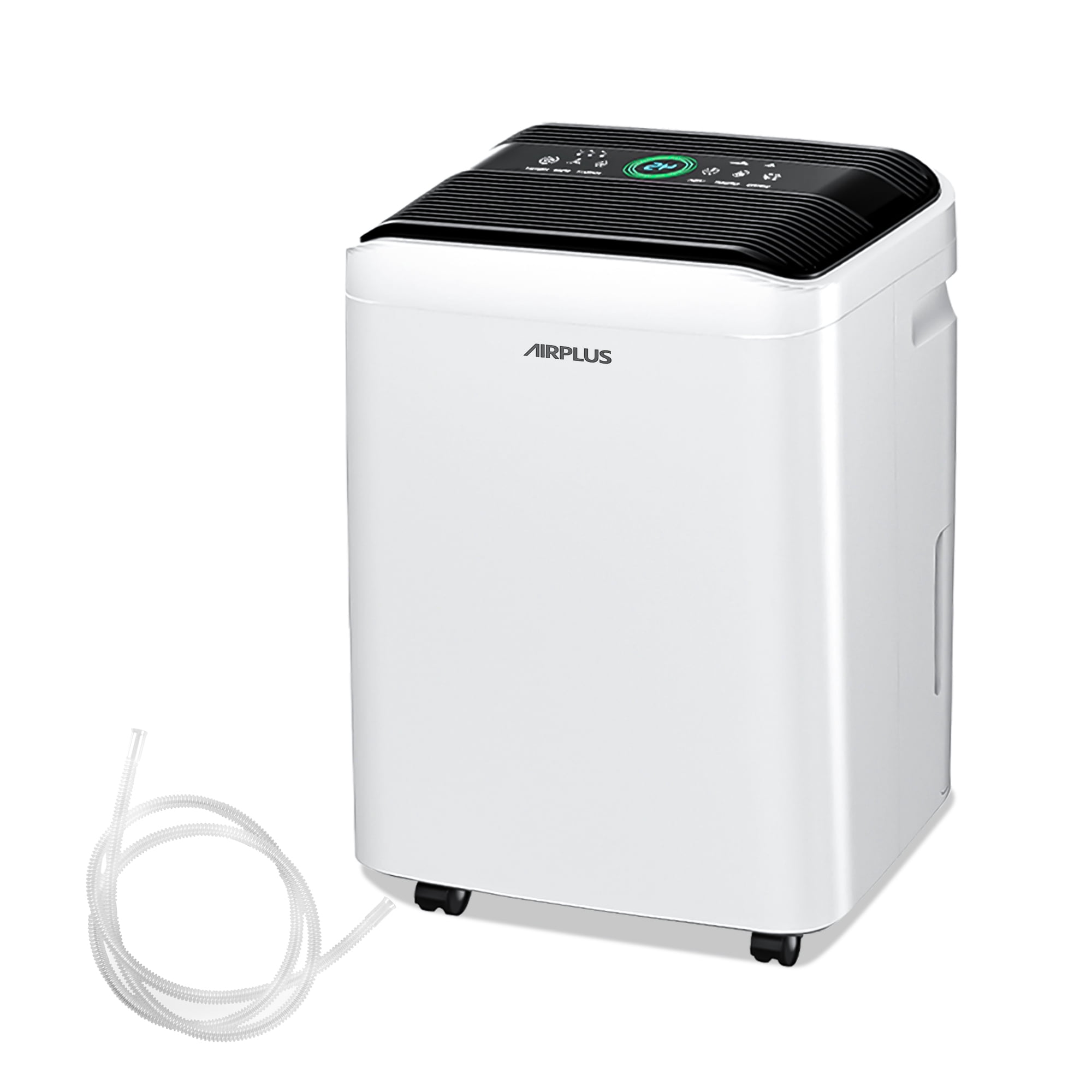 Edendirect 50 Pint Dehumidifier for Basements and Large Rooms, Intelligent Humidity Control with Drain Hose (White, 50 Pint) hx2d7
