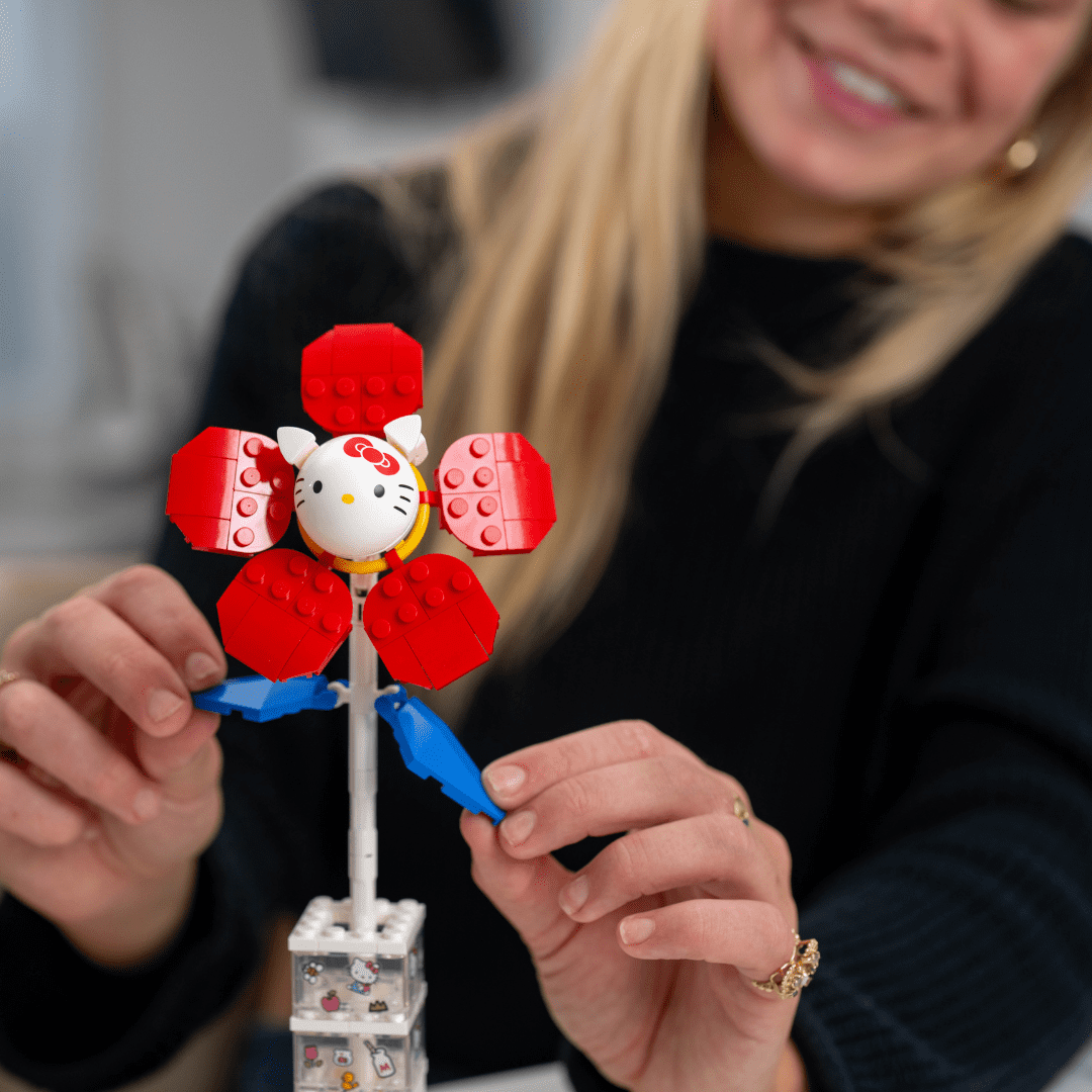 Brickcraft Hello Kitty Flower & Vase Building Kit (Decorative Floral Bouquet Set, 115 Pieces) tn9hd