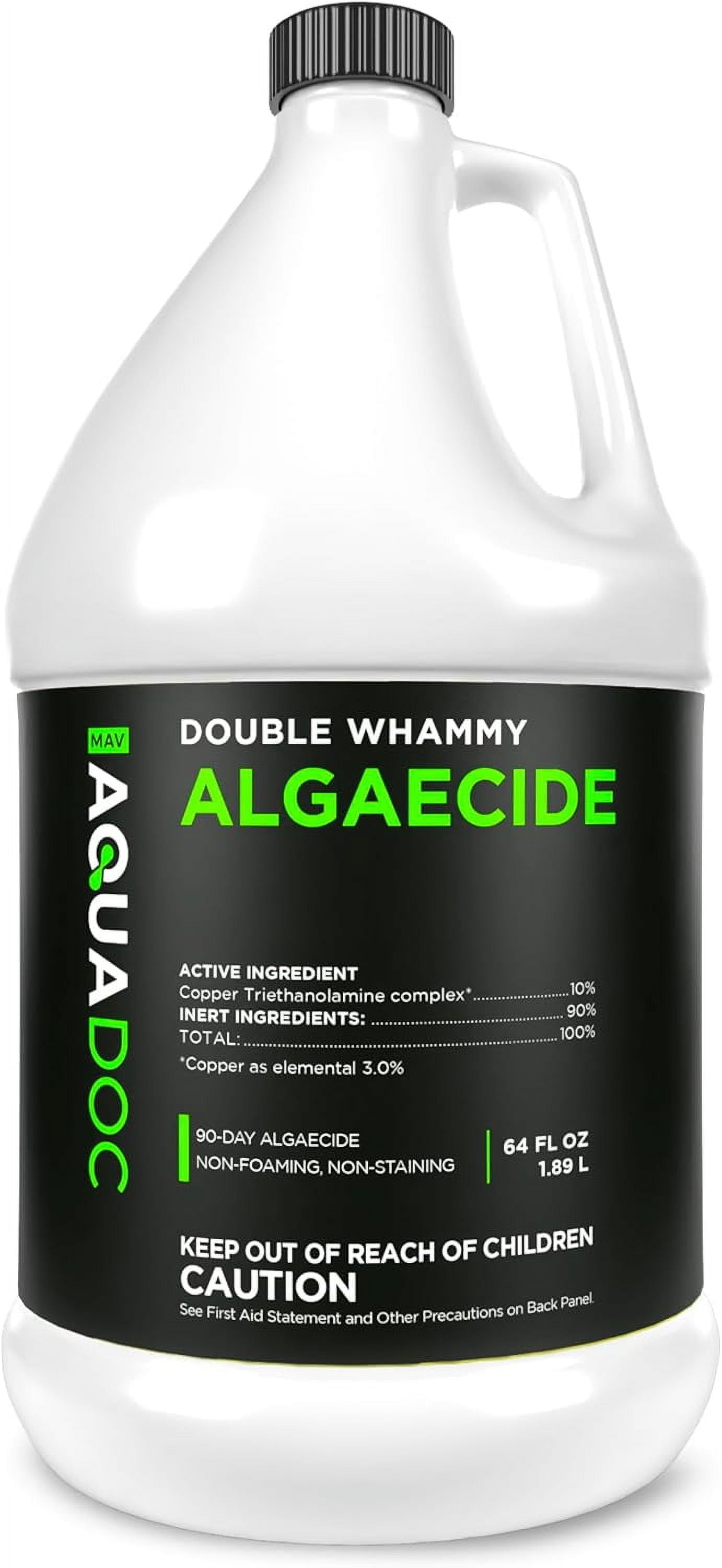 AquaDoc Copper Pool Algaecide Treatment for Inground and Above Ground Pools (Green, 64 oz) tr6k0