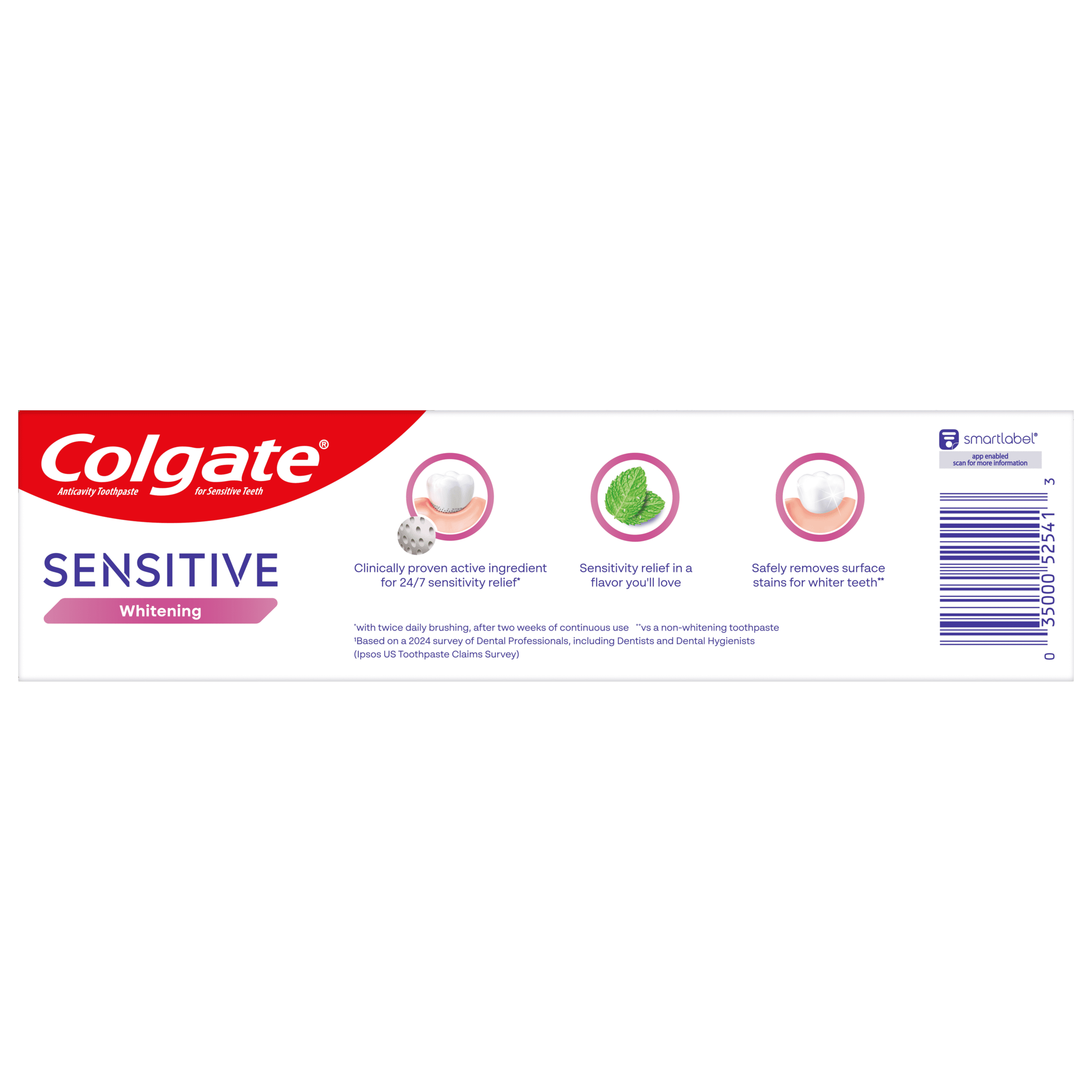 Colgate Sensitive Whitening Toothpaste Gel, Cavity Protection and Enamel Repair (Spearmint, 6 oz) ina72