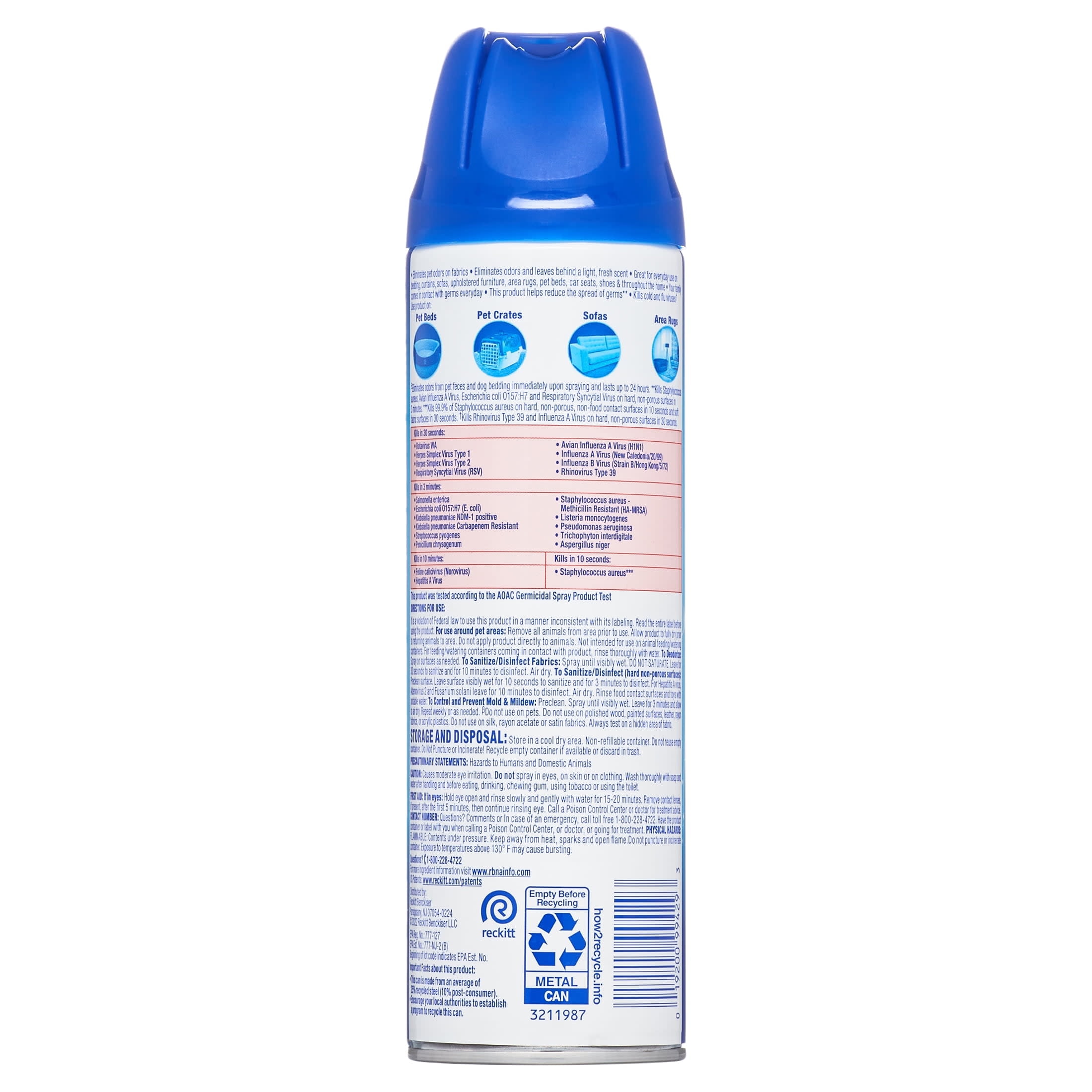 Lysol Pet Odor Eliminator Sanitizing Spray for Hard and Soft Surfaces (15 oz) m5a5b