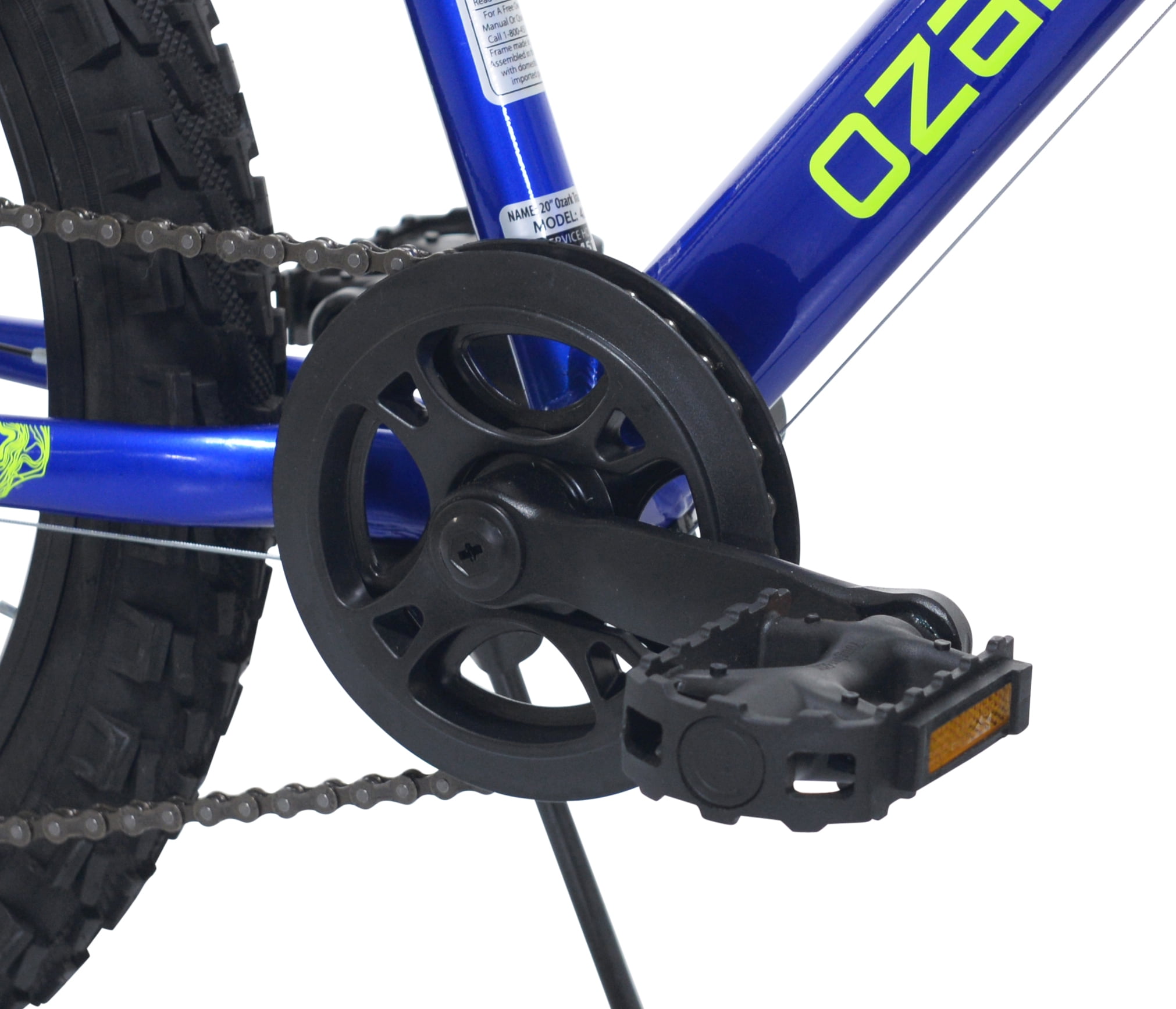 Ozark Trail Mountain Bicycle, 7-Speed Drivetrain, Durable Steel Frame, Kids Trail Bike (Blue, 20 in) rxjyq