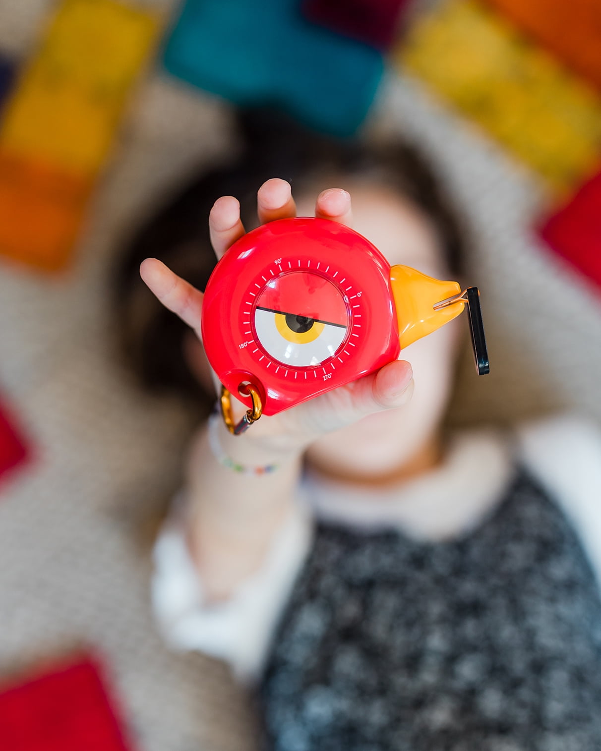 Handy Famm Retractable Bird Measuring Tape STEM Learning Tool (Red, 8 ft) vtdcd