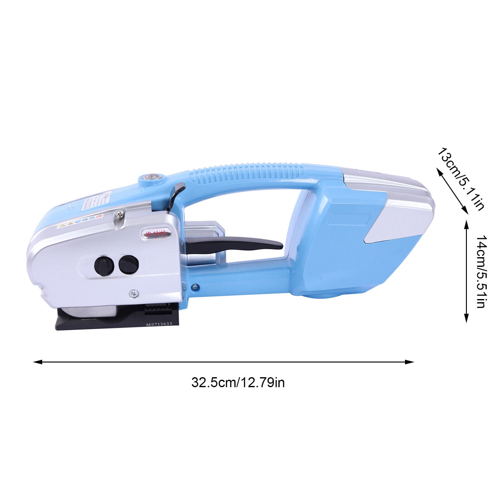 DENSET Automatic Strapping Machine Battery Operated Banding Tool for 0.5-0.625 in PP PET Straps (Blue) yqv1z