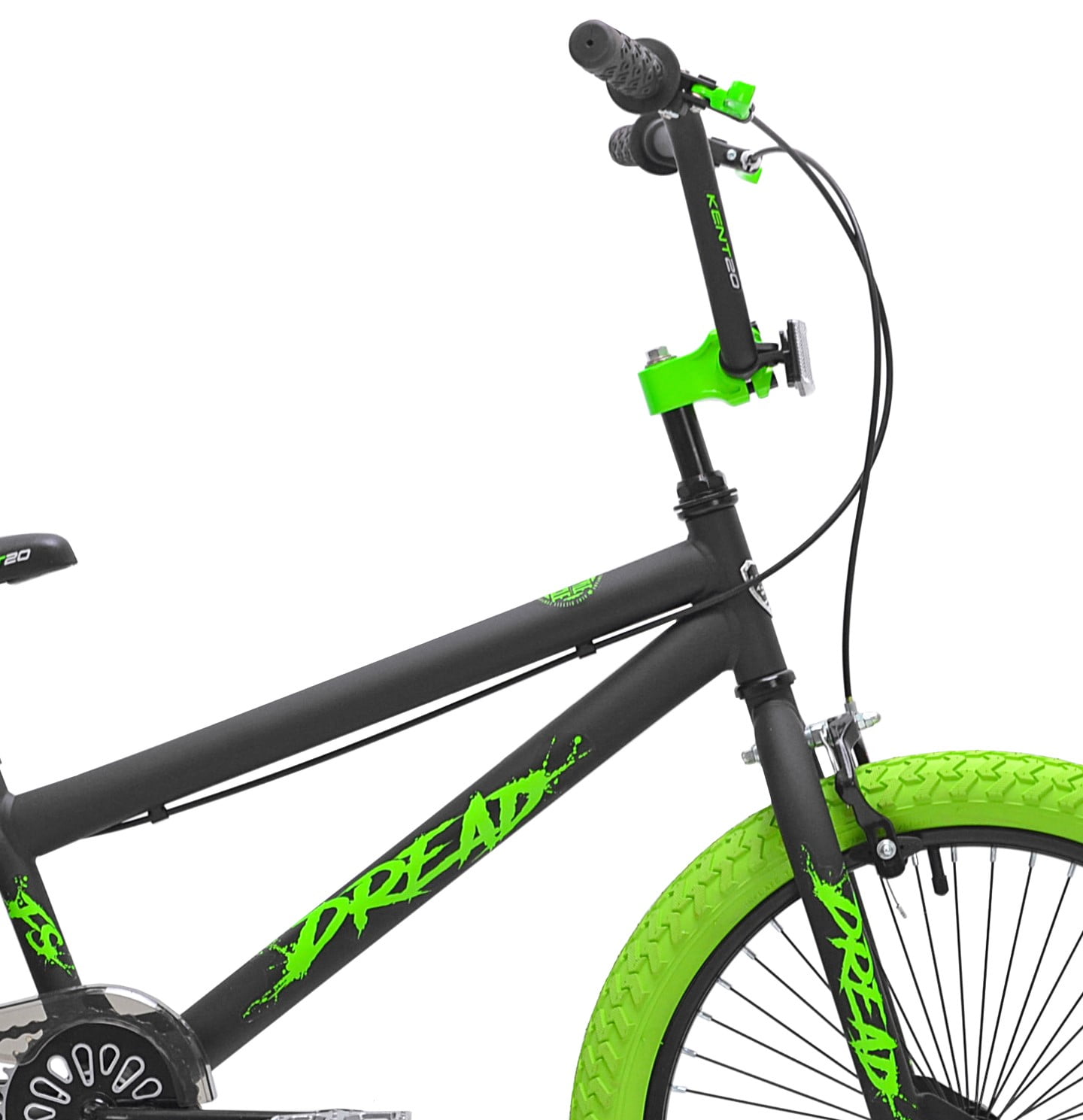 Kent Bicycles Dread BMX Freestyle Bike (Green/Black, 20 in) hyagd