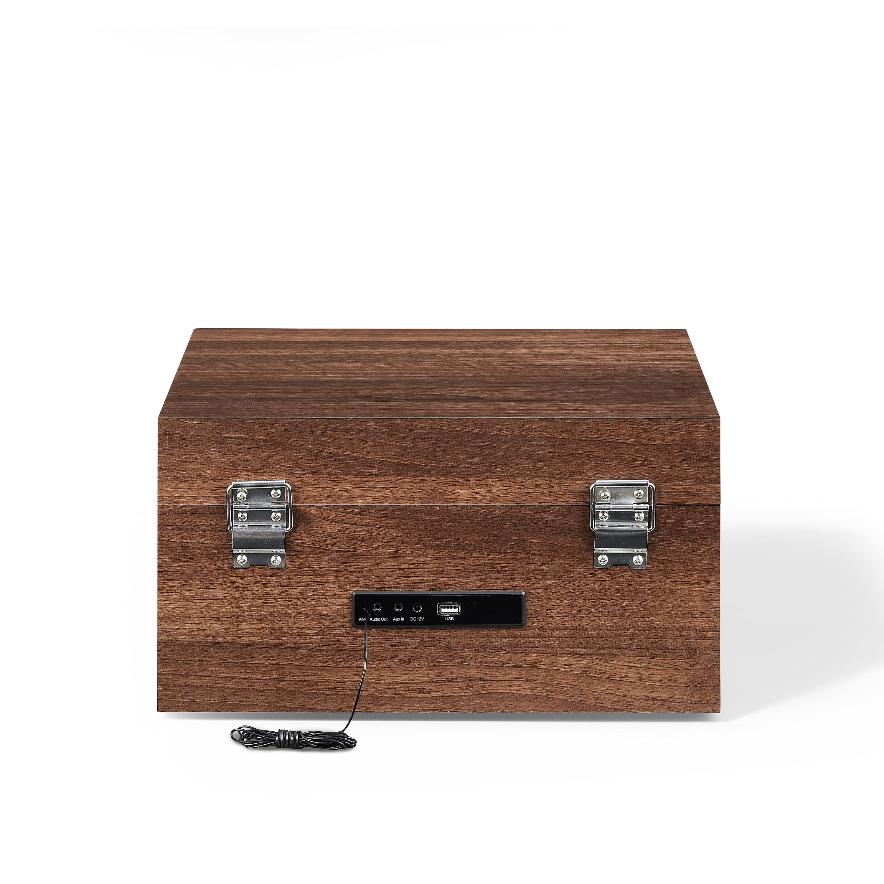 Crosley Nash 7-in-1 Record Player with Bluetooth (Wood, 17.5 in x 13.5 in x 9.5 in) 70vlu