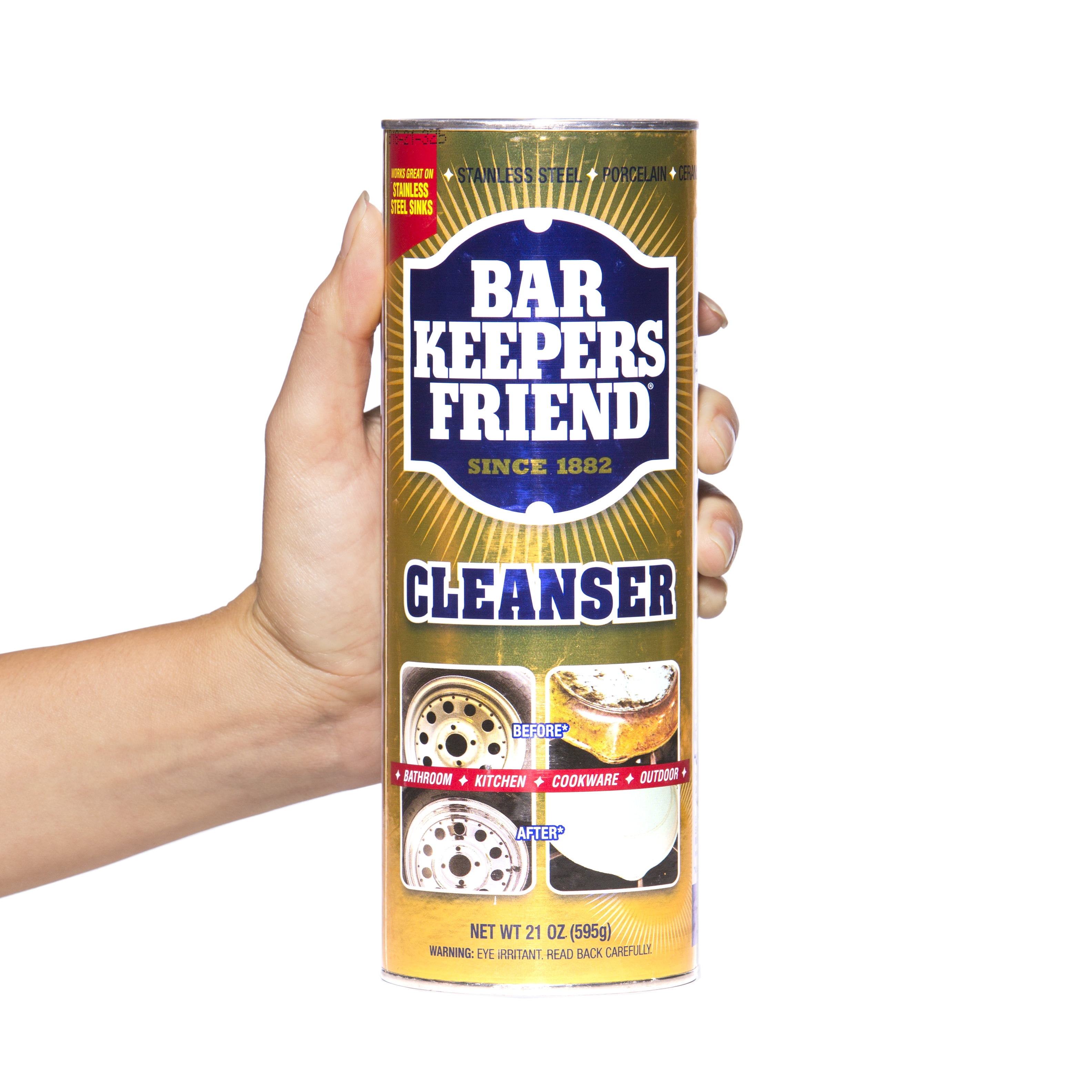 Bar Keepers Friend Cleanser Powder Heavy-Duty Surface Cleaner (White, 12 Pack of 21 oz) dmchf
