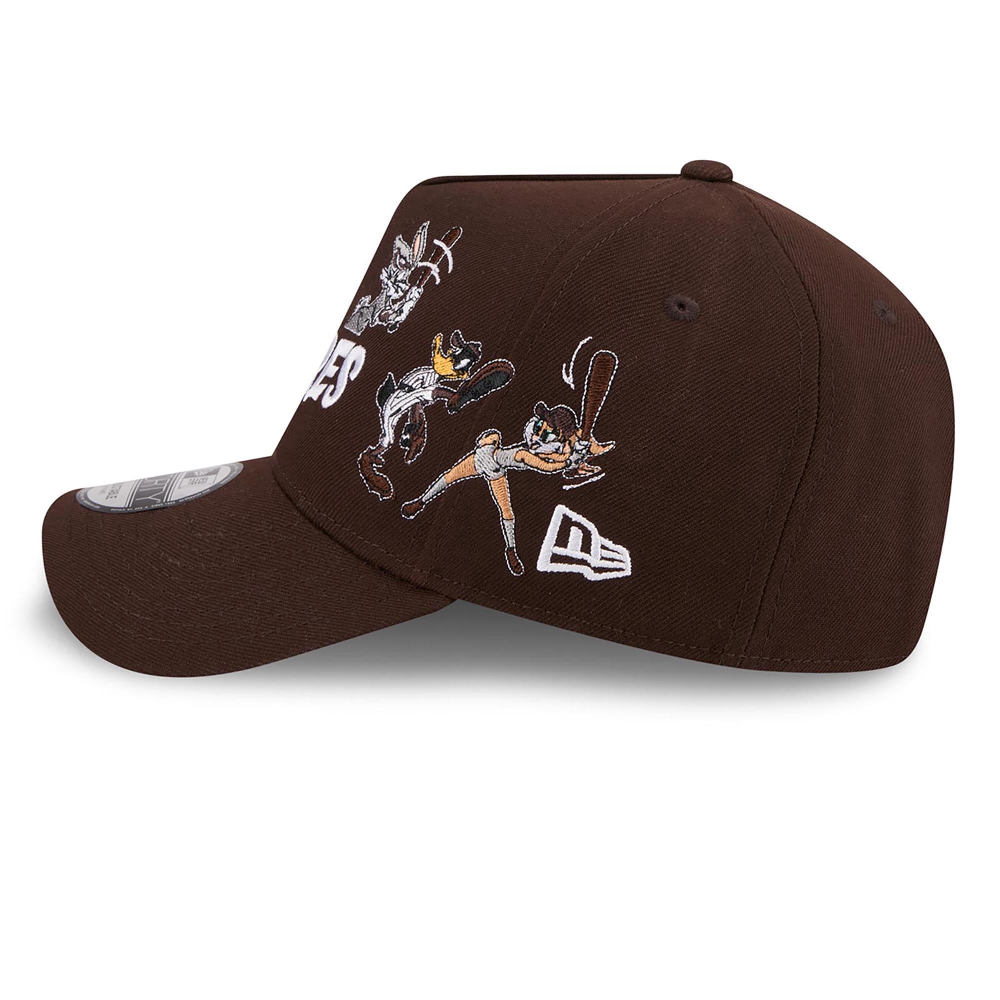 New Era San Diego Padres Looney Tunes A-Frame 9FORTY Adjustable Hat (Brown, One Size) ltl5f