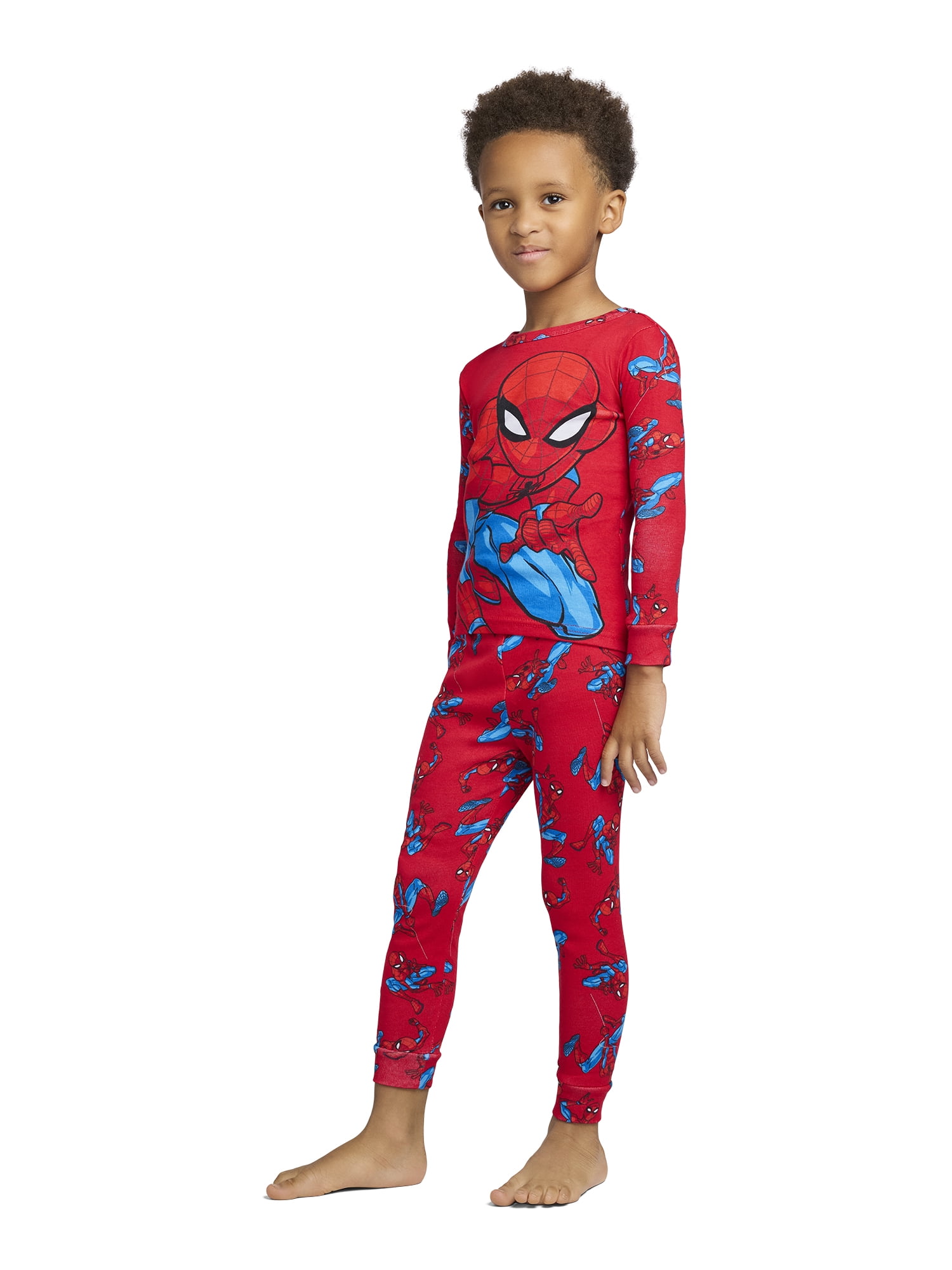 Spider-Man Toddler Long Sleeve Pajama Set (Red, 2T) 9vn84