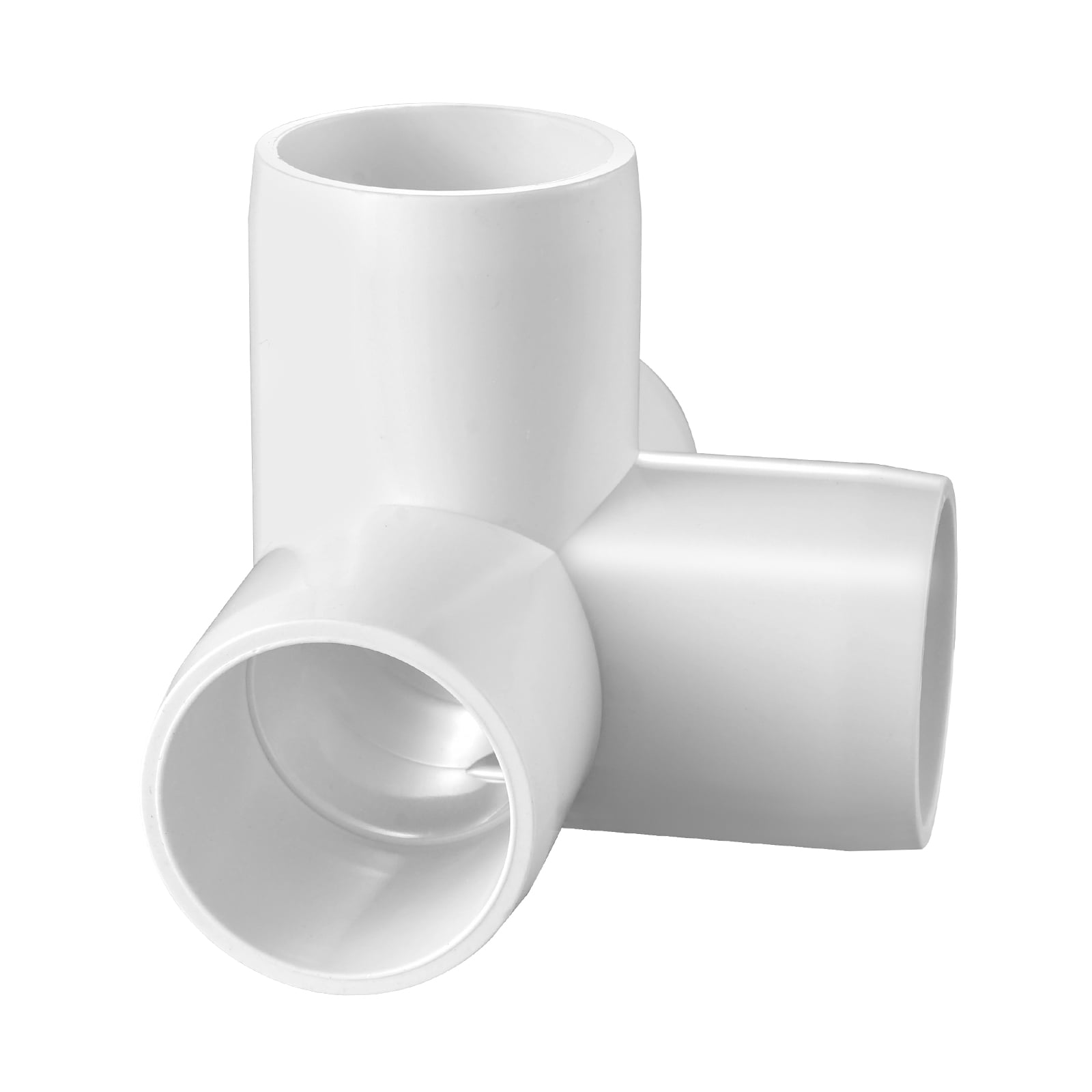 KFFKFF 4-Way PVC Pipe Connectors for 1-Inch Pipe, Heavy-Duty Elbow Fittings for DIY Projects (White, 10-Pack) fk6xa