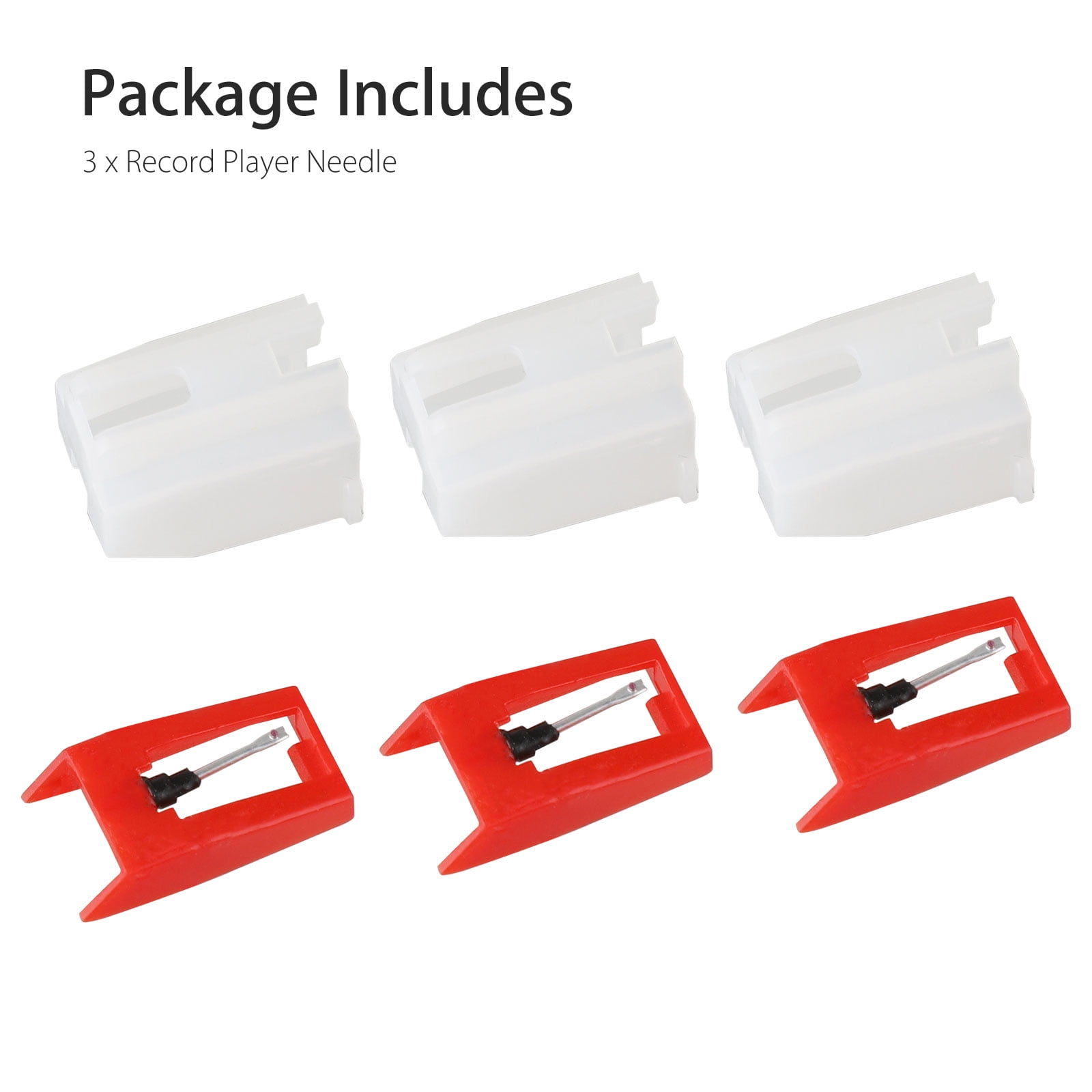 EEEkit Diamond Stylus Replacement Needle for Turntable Phonograph (3 Pack) zvffs