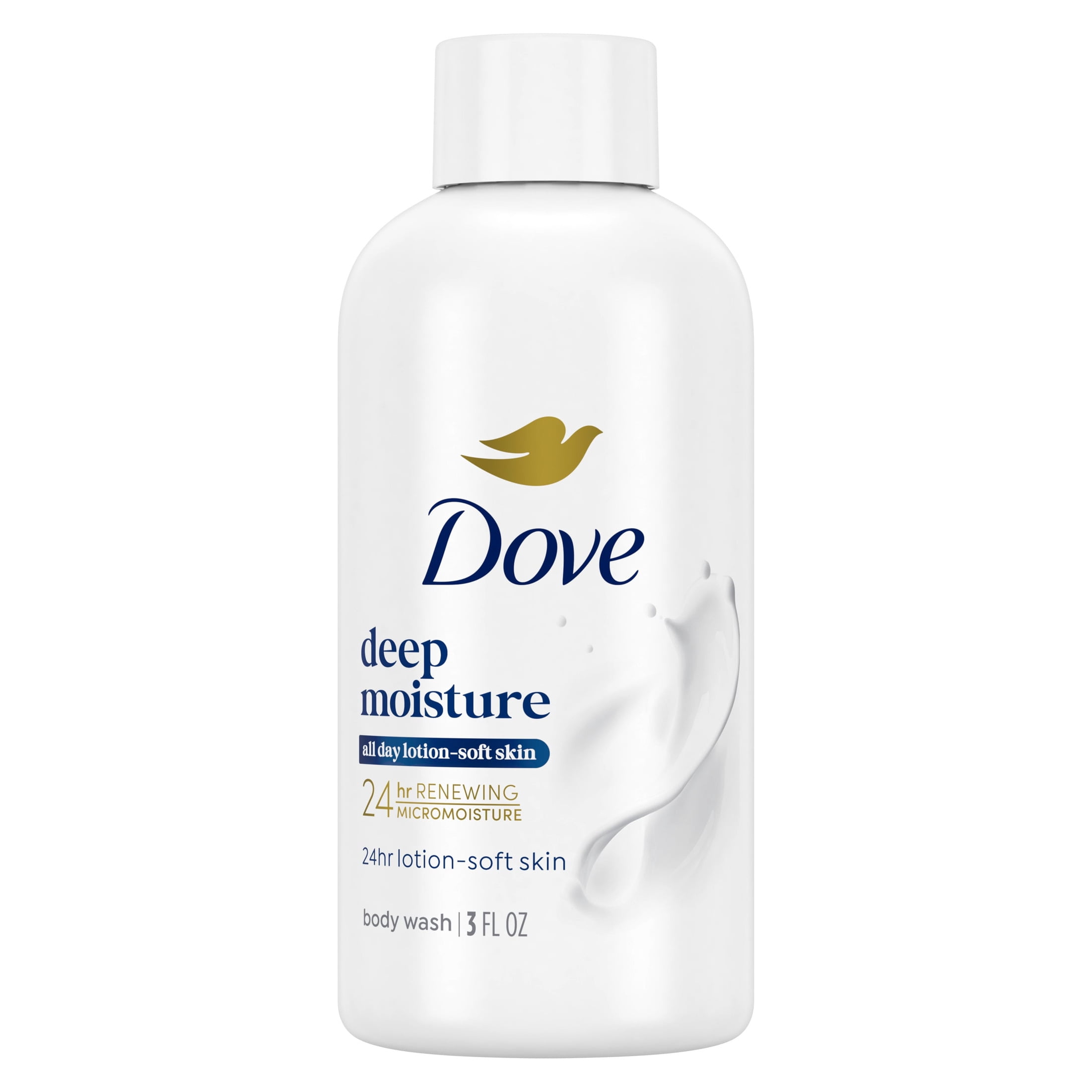 Dove Deep Moisture Body Wash for Soft Skin, Sulfate-Free Moisturizing Cleanser (3 fl oz) llh51