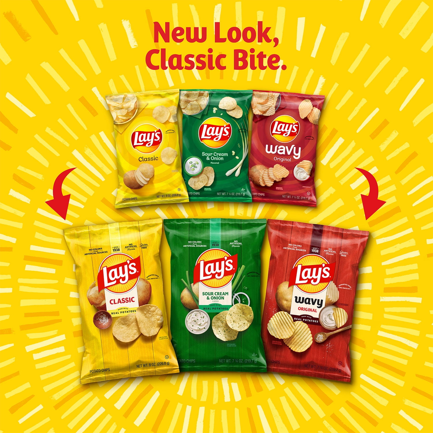 Lay's Salt & Vinegar Potato Chips, Crispy Savory Snack (7.75 oz) 8n27p