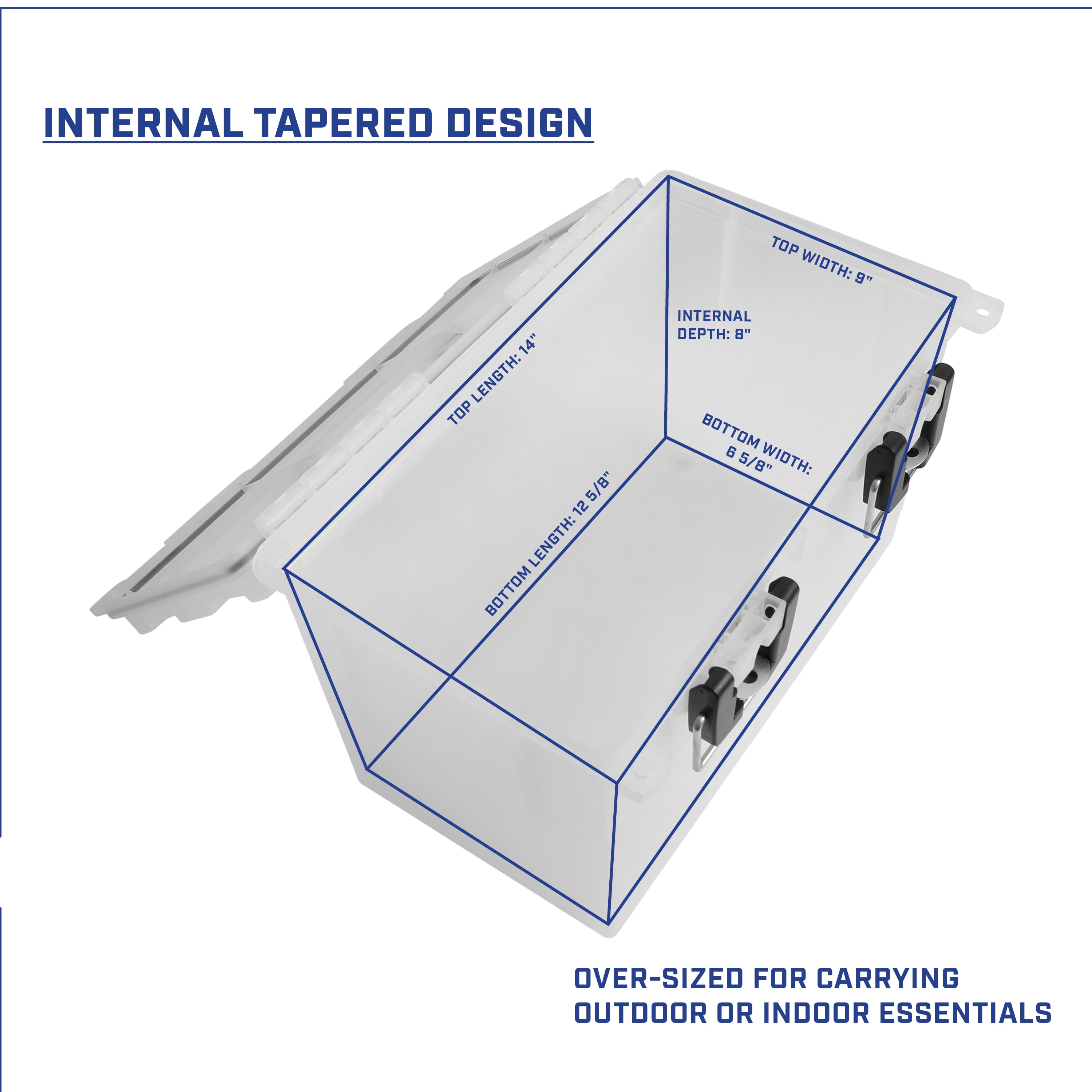 Sheffield XL Ammo & Utility Storage Box, Heavy-Duty Weather-Resistant Case (Frost, 14 in x 9 in x 9.25 in) uk57k