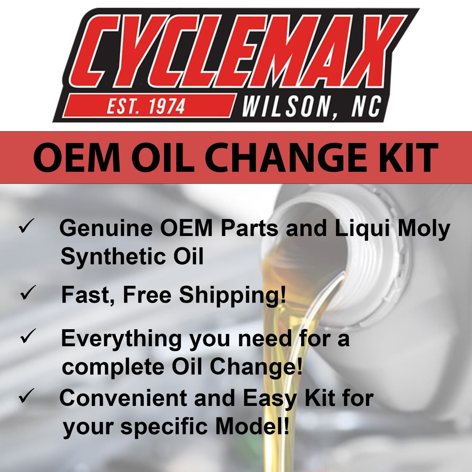 Suzuki SV650 Oil Change Kit with Liqui Moly 10W40 Synthetic Oil and OEM Filter (1999-2022, 3 Quarts) cod32