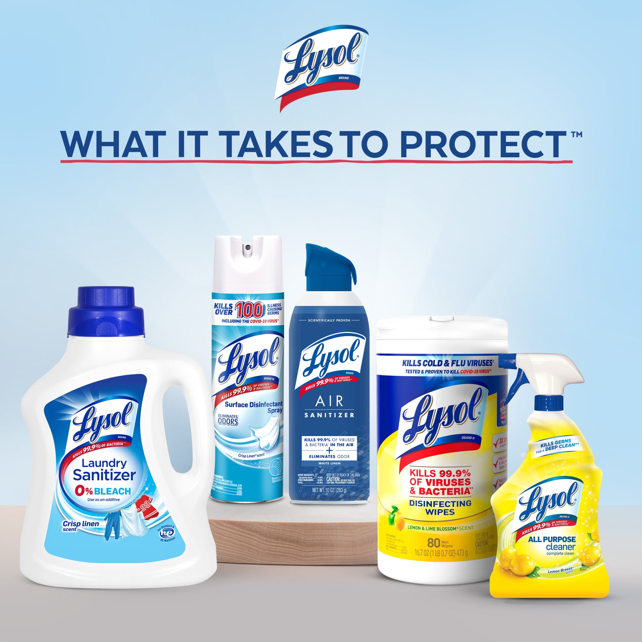 Lysol Disinfectant Spray, Sanitizing and Antibacterial Surface Cleaner, Crisp Linen Scent (4 Pack, 19 fl oz) k3nn0