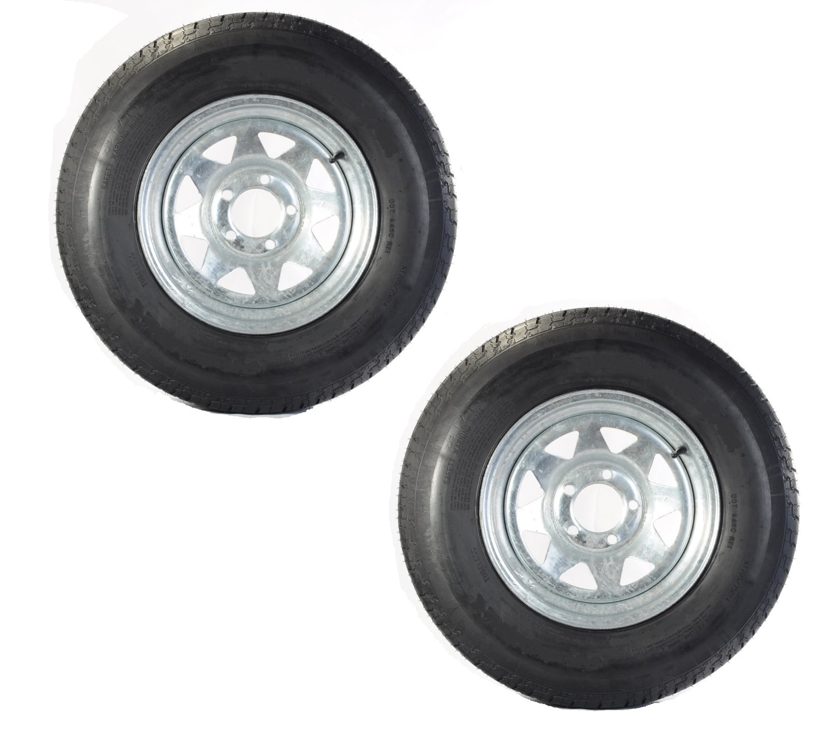 eCustomRim ST185/80D13 Trailer Tire and Rim Assembly (Galvanized, 5 Lug, 2-Pack) ozg5a
