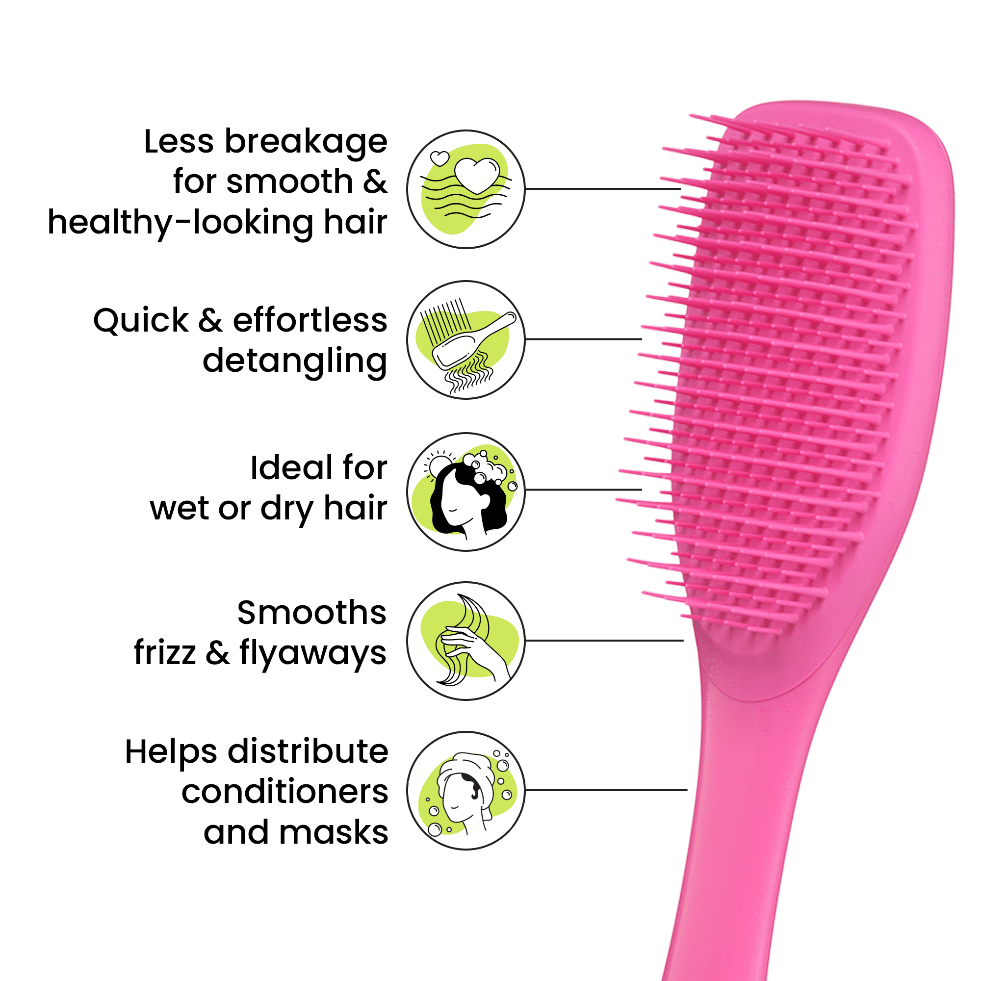 Tangle Teezer The Essential Detangler Hair Brush (Pink, 1 Count) oj5bj