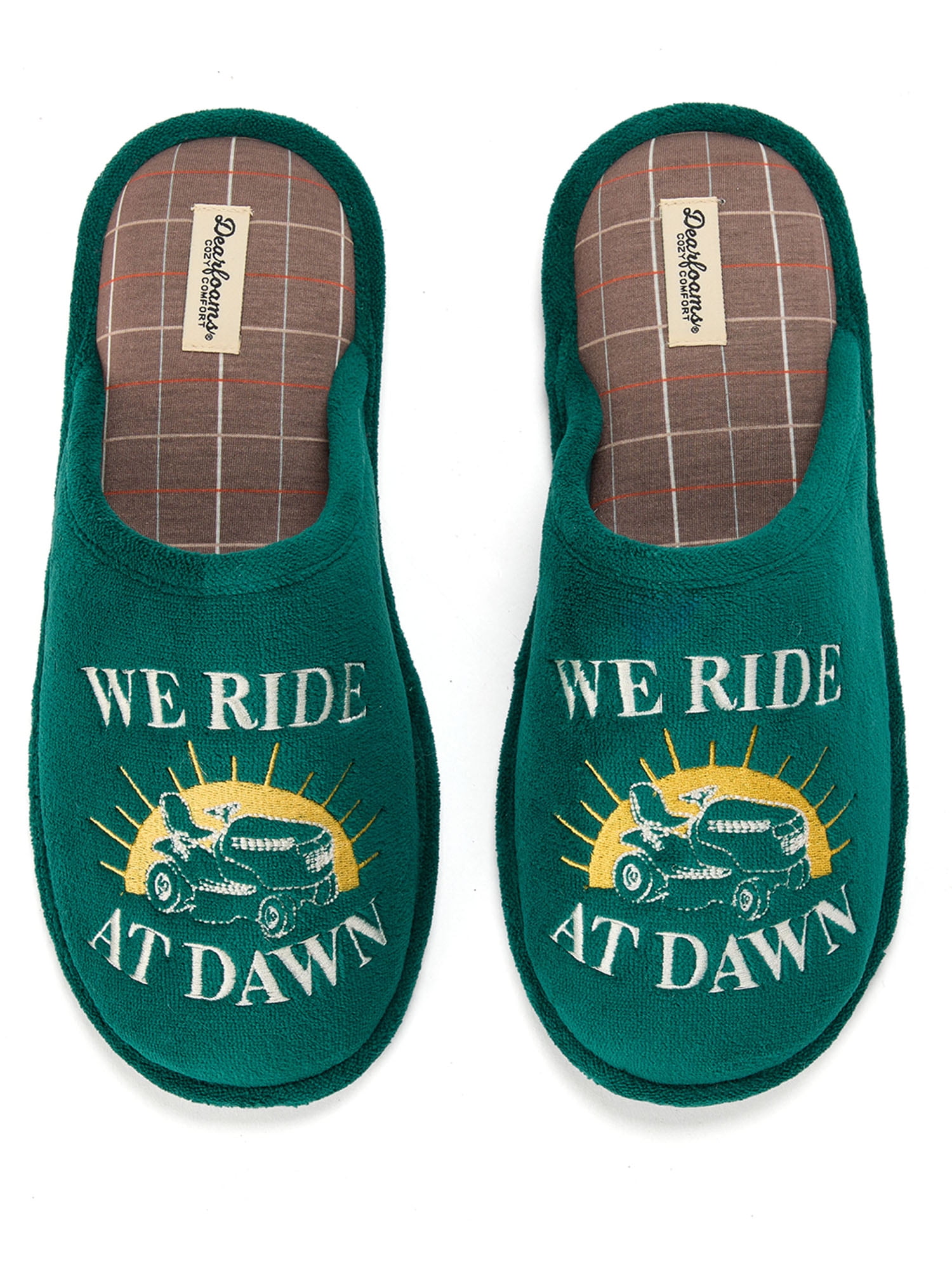 Dearfoams Cozy Comfort Scuff Slippers (Green, Men's Size 10) 9uj5z
