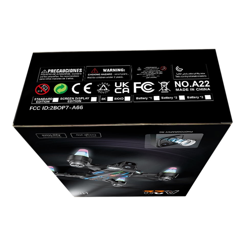 HNZENBW 4K HD Dual Camera Drone with Brushless Motor (Black, Foldable Design) w975r