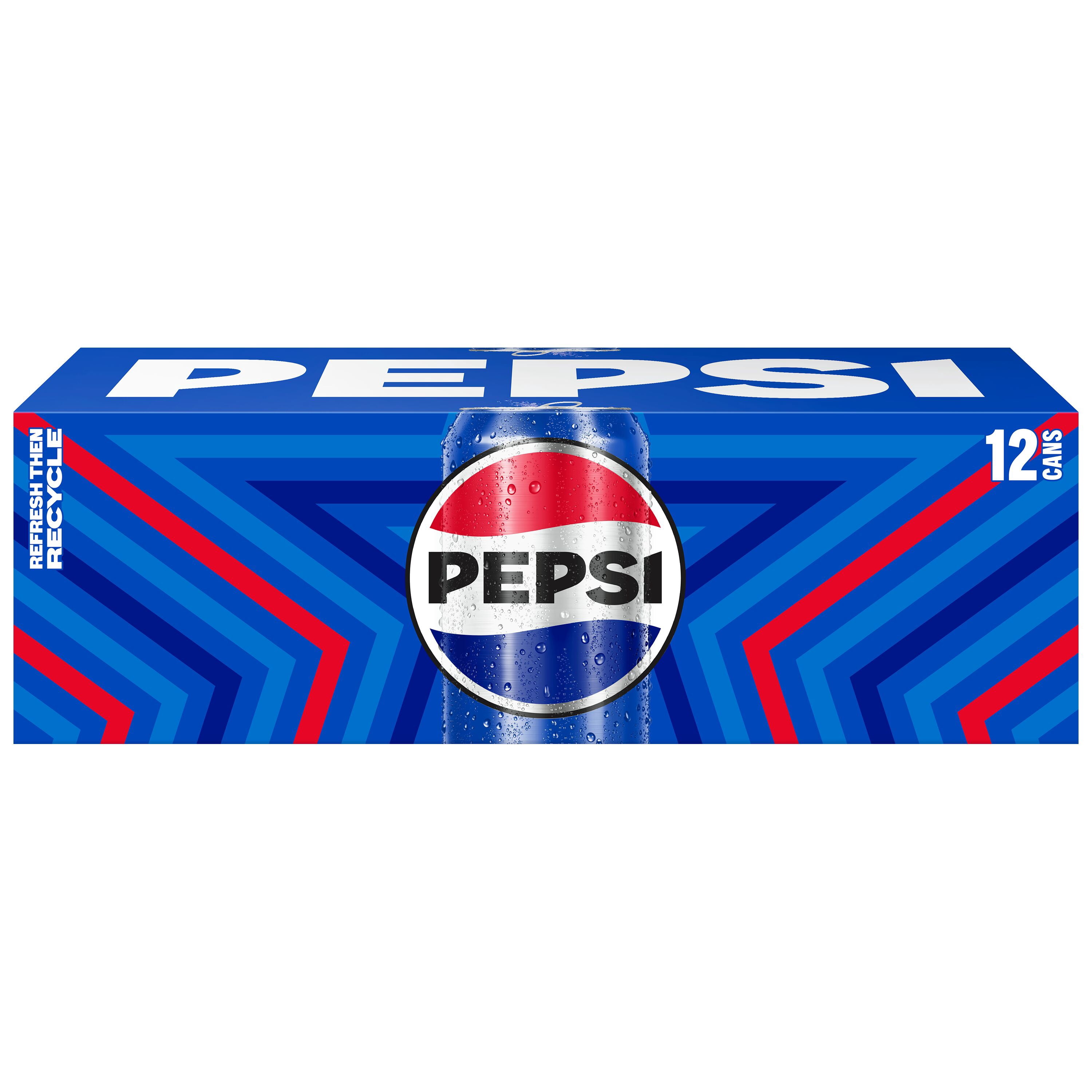 Pepsi Cola Soda Pop, Refreshing Carbonated Beverage (12 fl oz, 12 Pack) vuveu