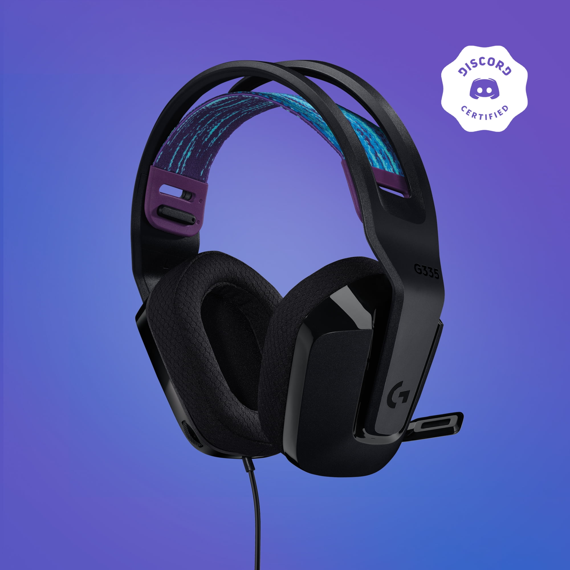 Logitech G335 Wired Gaming Headset with Microphone and Adjustable Suspension Headband (Black, 8.5 oz) 1o9f6