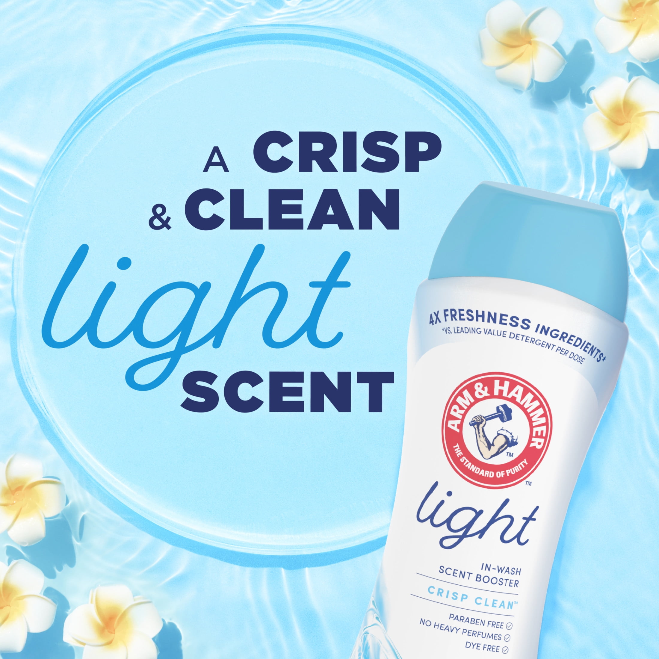 ARM & HAMMER Light In-Wash Laundry Scent Booster, Crisp Clean Fragrance (24 oz) uyzfg